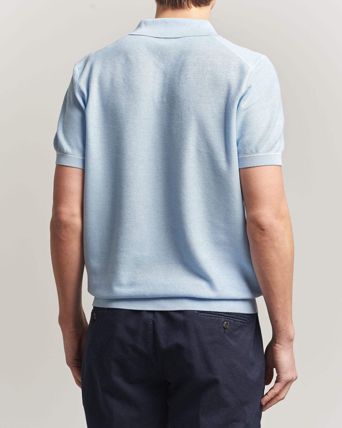 Herren | Poloshirts | BOSS BLACK | Narciso Knitted Polo Light Blue