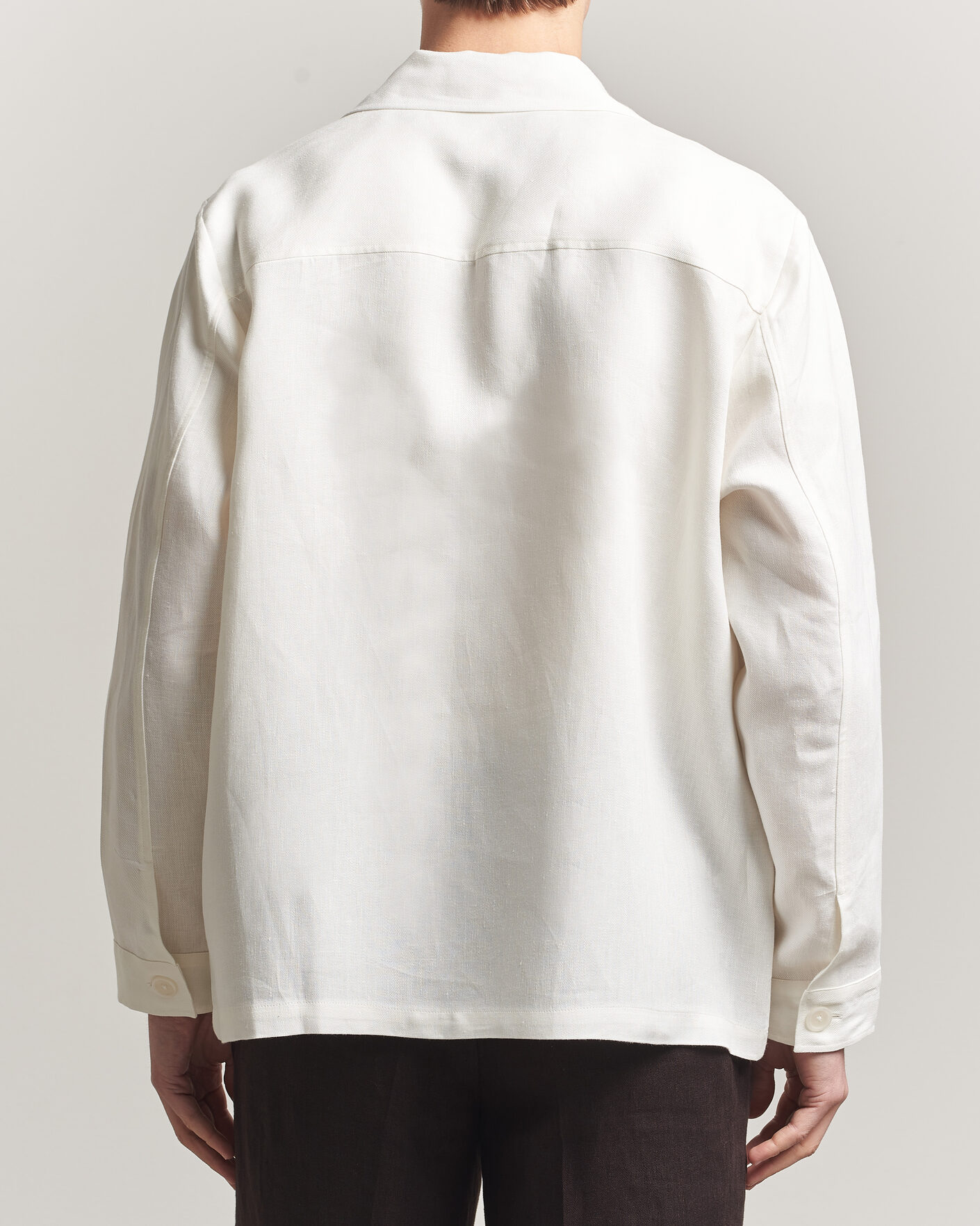 Herren | Hemden | BOSS BLACK | Cai Linen Overshirt White