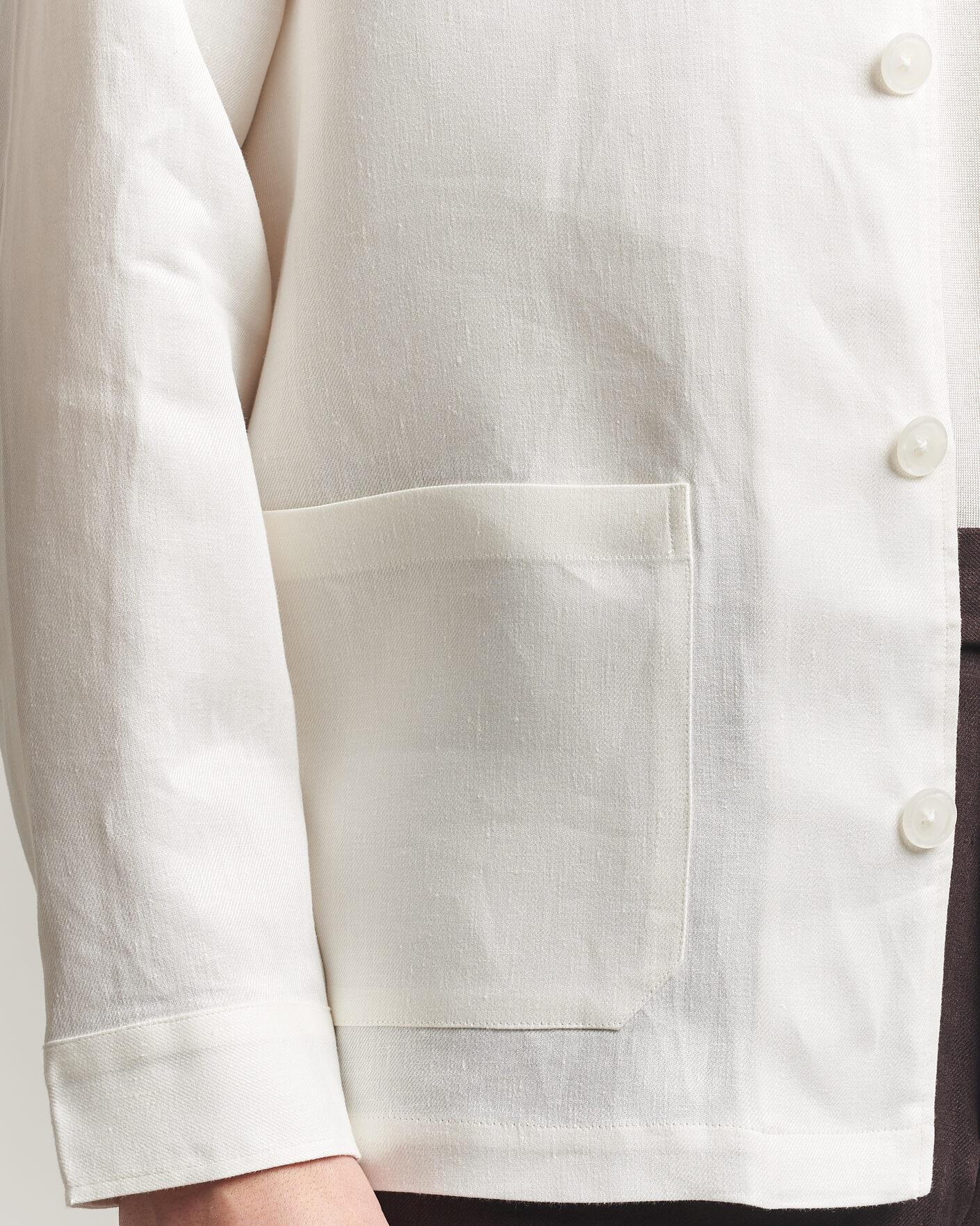 Herren | Hemden | BOSS BLACK | Cai Linen Overshirt White