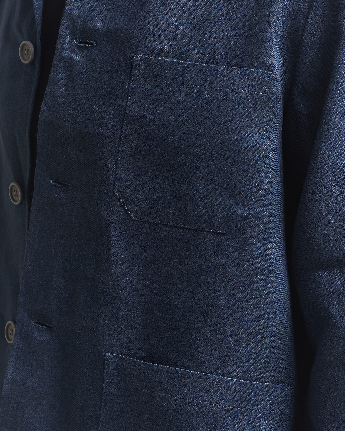Herren | Hemden | BOSS BLACK | Cai Linen Overshirt Dark Blue