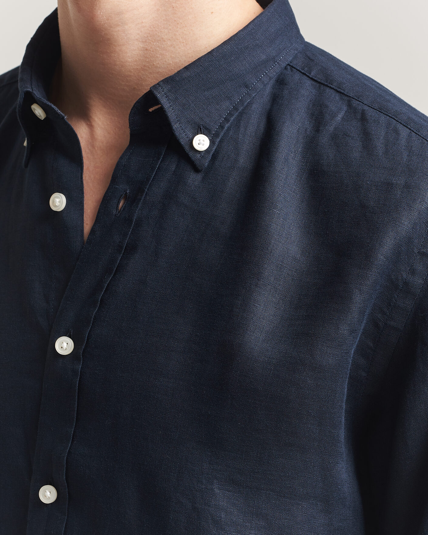 Herren | Hemden | BOSS BLACK | Liam Linen Shirt Dark Blue