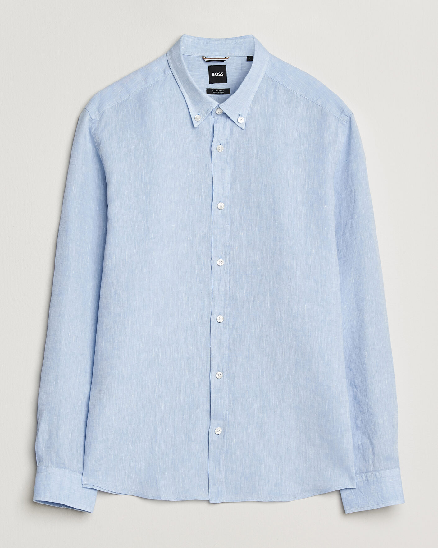 Herren | Hemden | BOSS BLACK | Liam Linen Shirt Light Blue
