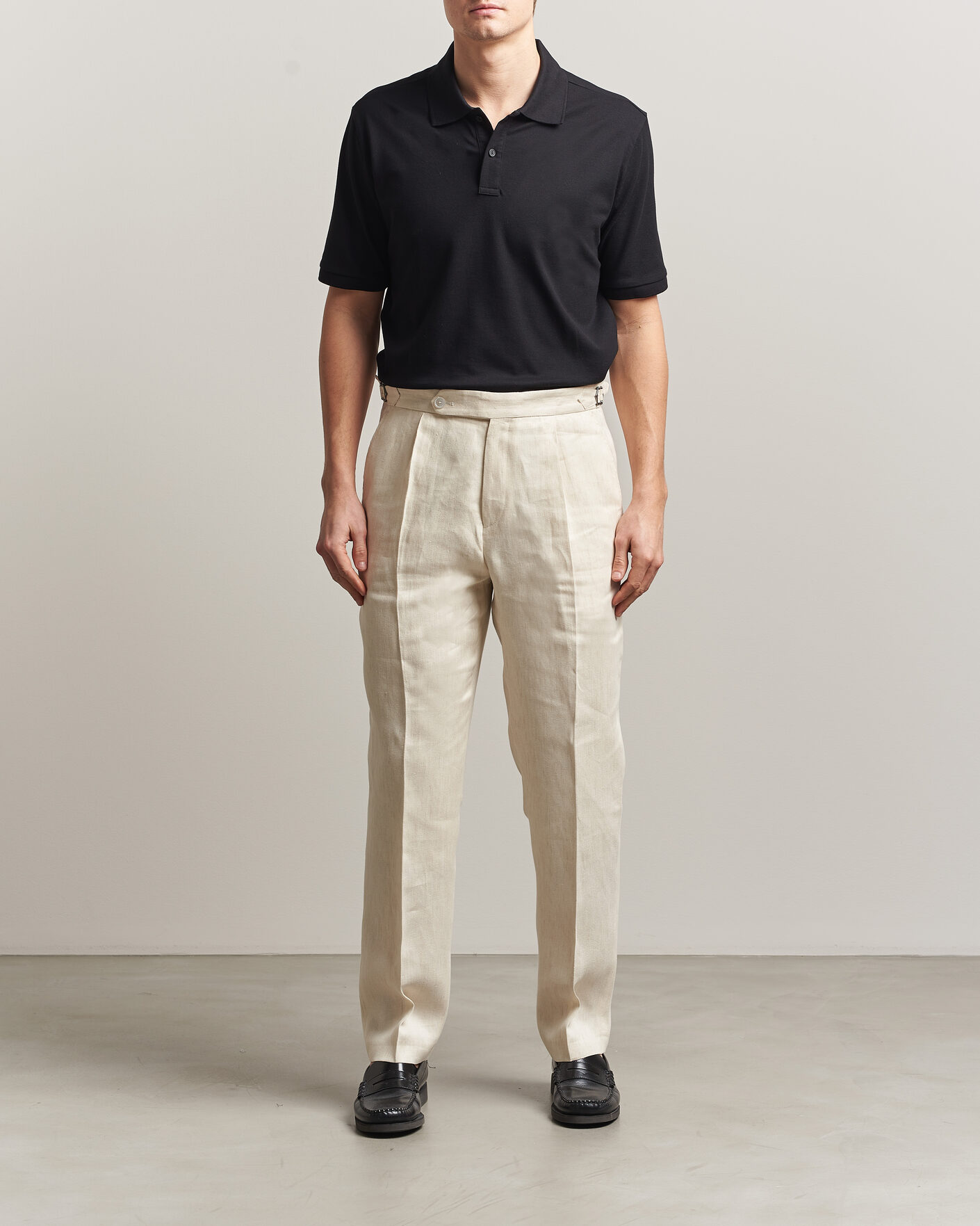 Herren | Hosen | BOSS BLACK | Perino Linen Suit Trousers Open Beige