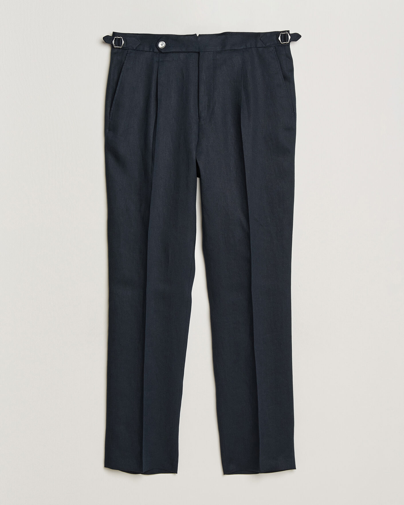 Herren | Hosen | BOSS BLACK | Perino Linen Suit Trousers Dark Blue