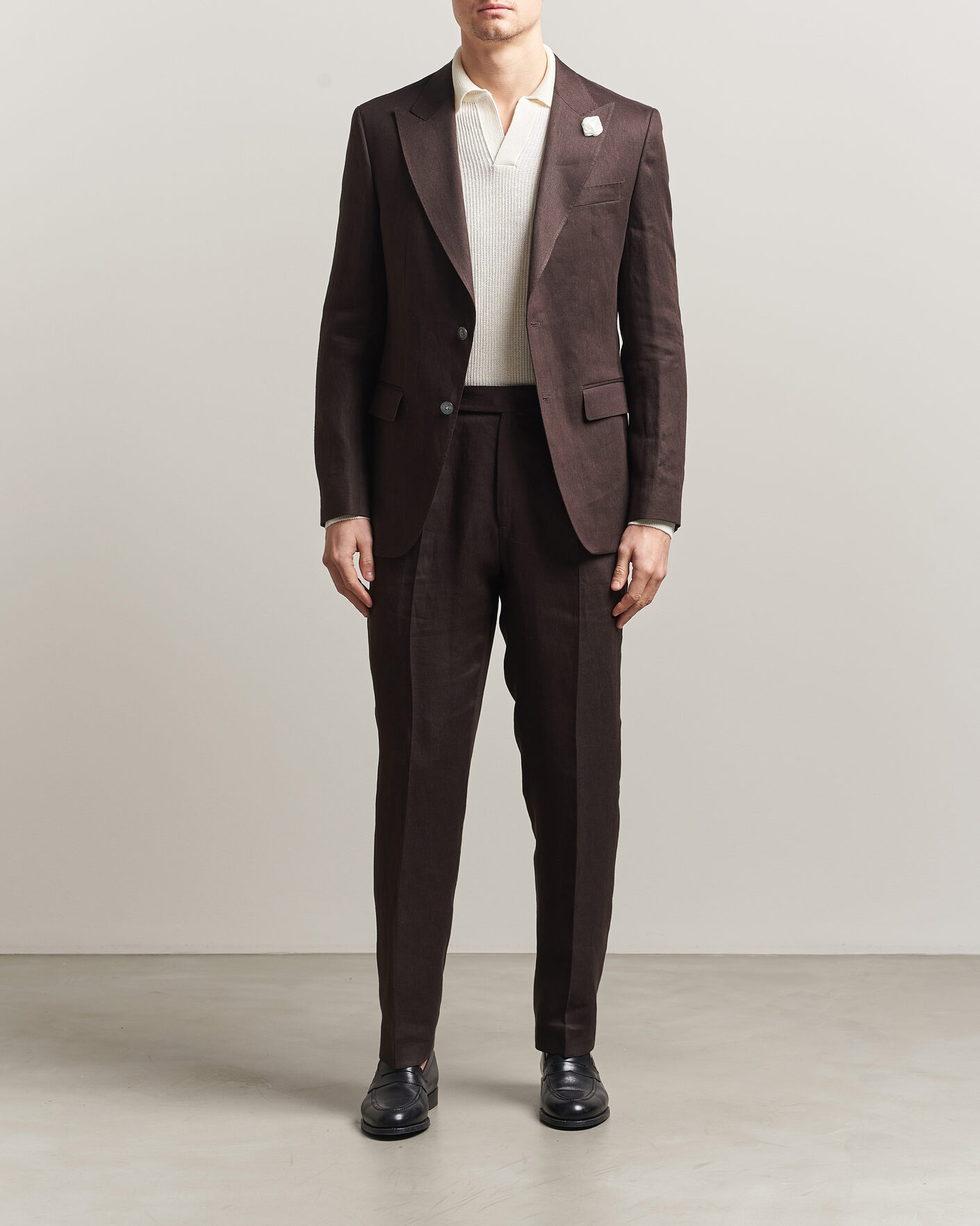 Herren | Sakkos | BOSS BLACK | Hutson Linen Suit Blazer Dark Brown