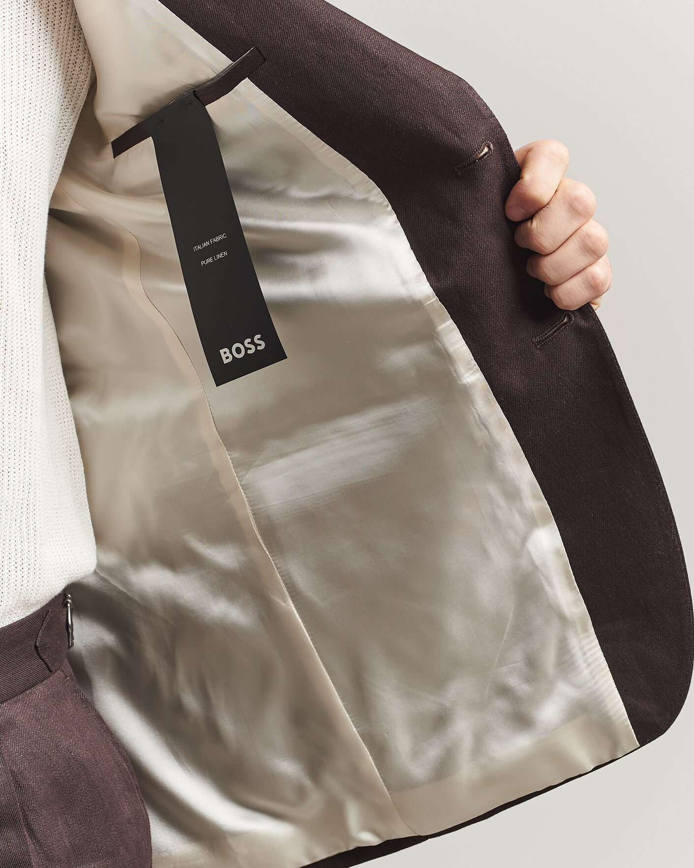 Herren | Sakkos | BOSS BLACK | Hutson Linen Suit Blazer Dark Brown