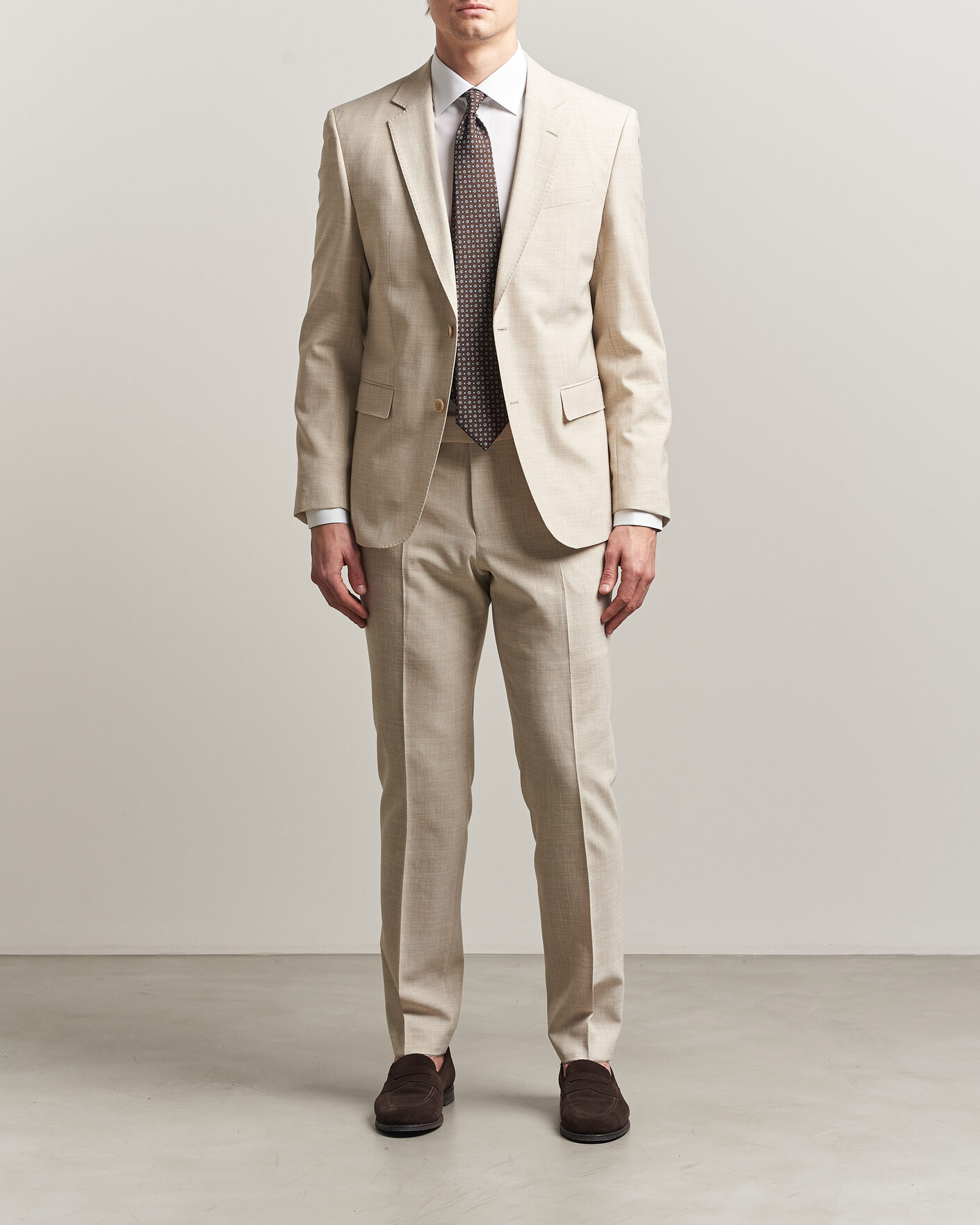 Herren | Anzüge | BOSS BLACK | Huge Wool/Linen Suit Open Beige