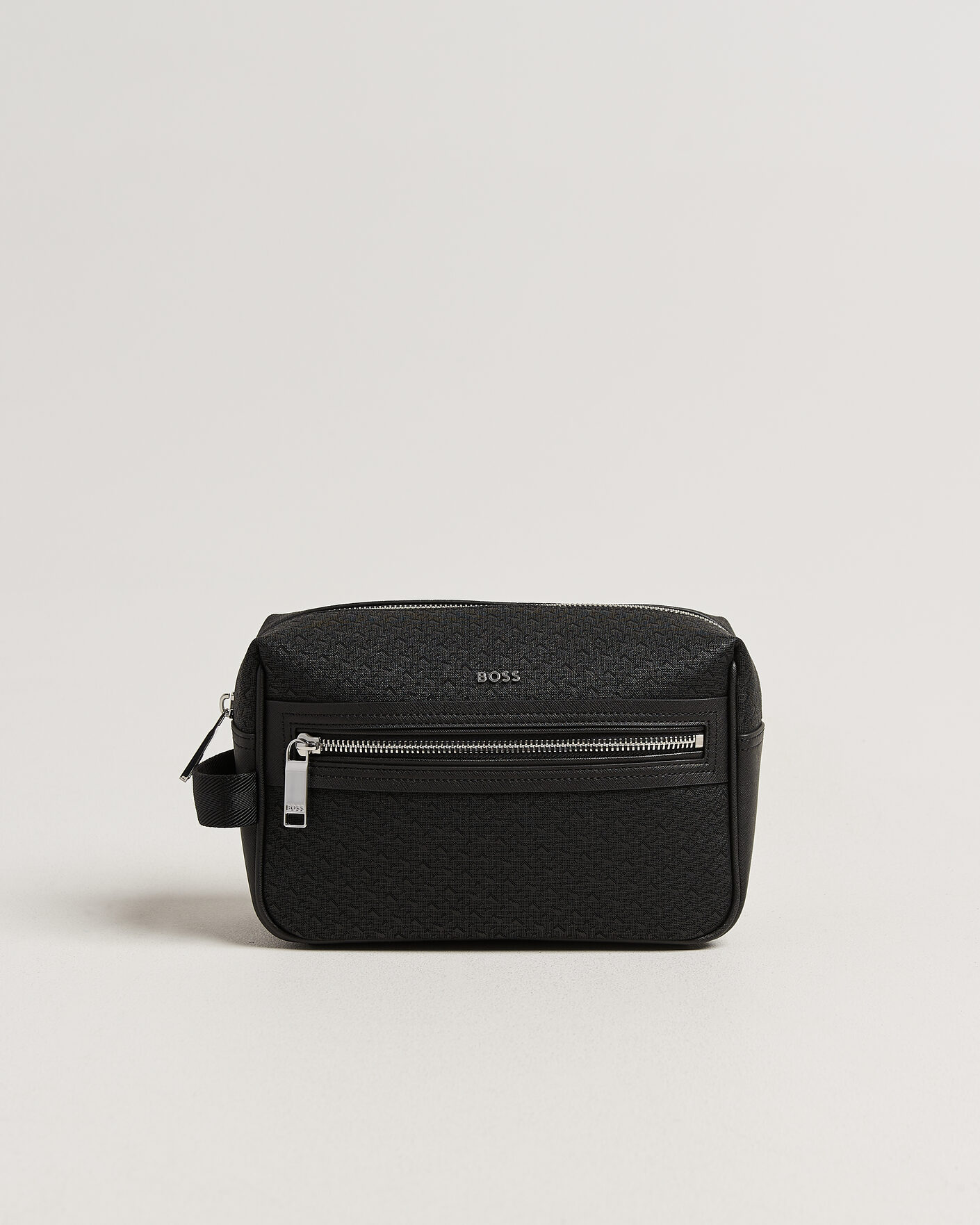 Herren | Taschen | BOSS BLACK | Daxter Monogram Leather Washbag Black