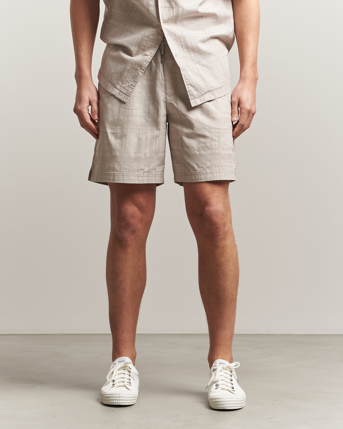 Herren | Shorts | BOSS ORANGE | Sandrew Cotton Drawstring Shorts Open Grey