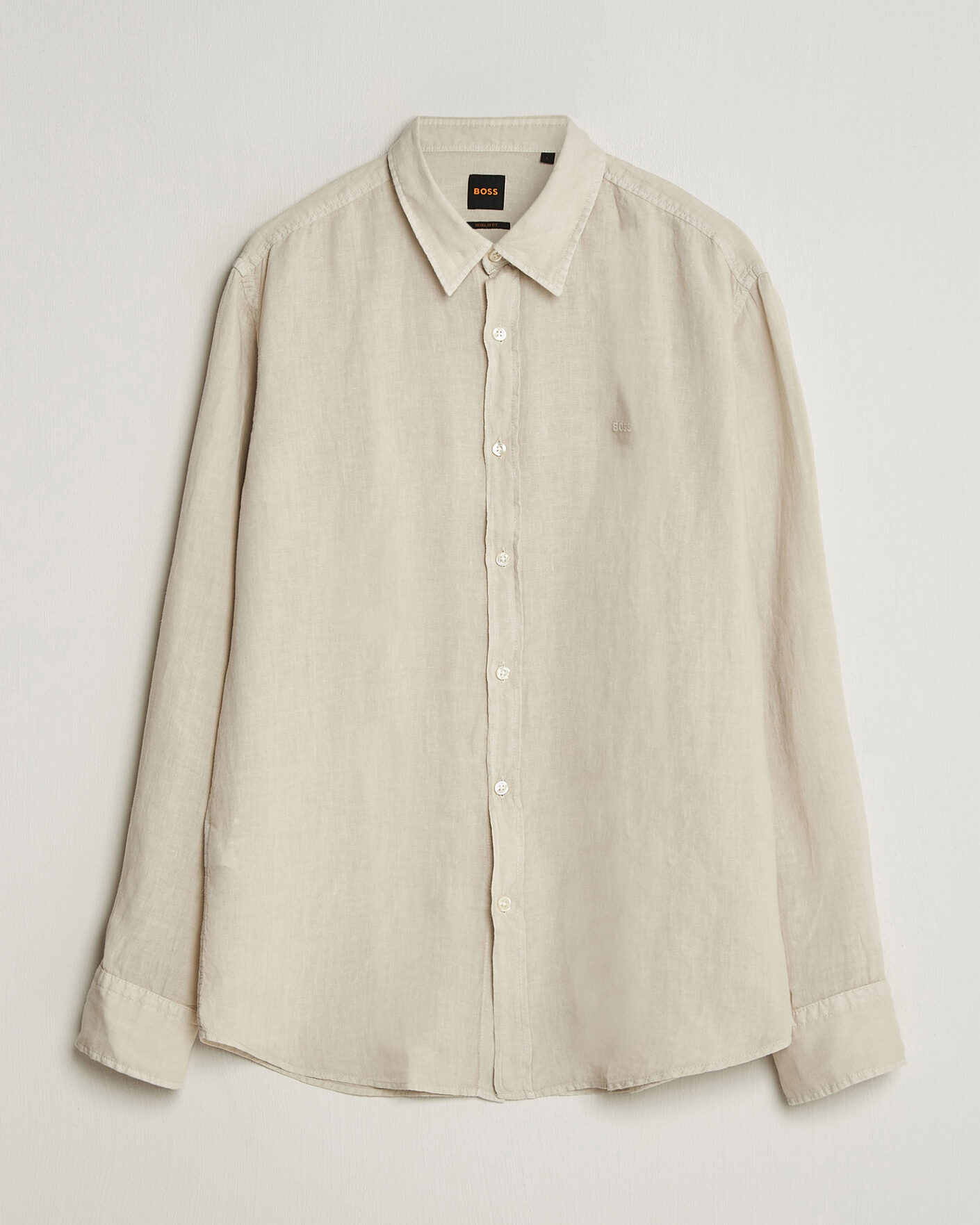 Herren | Hemden | BOSS ORANGE | Relegant Linen Shirt Light Beige