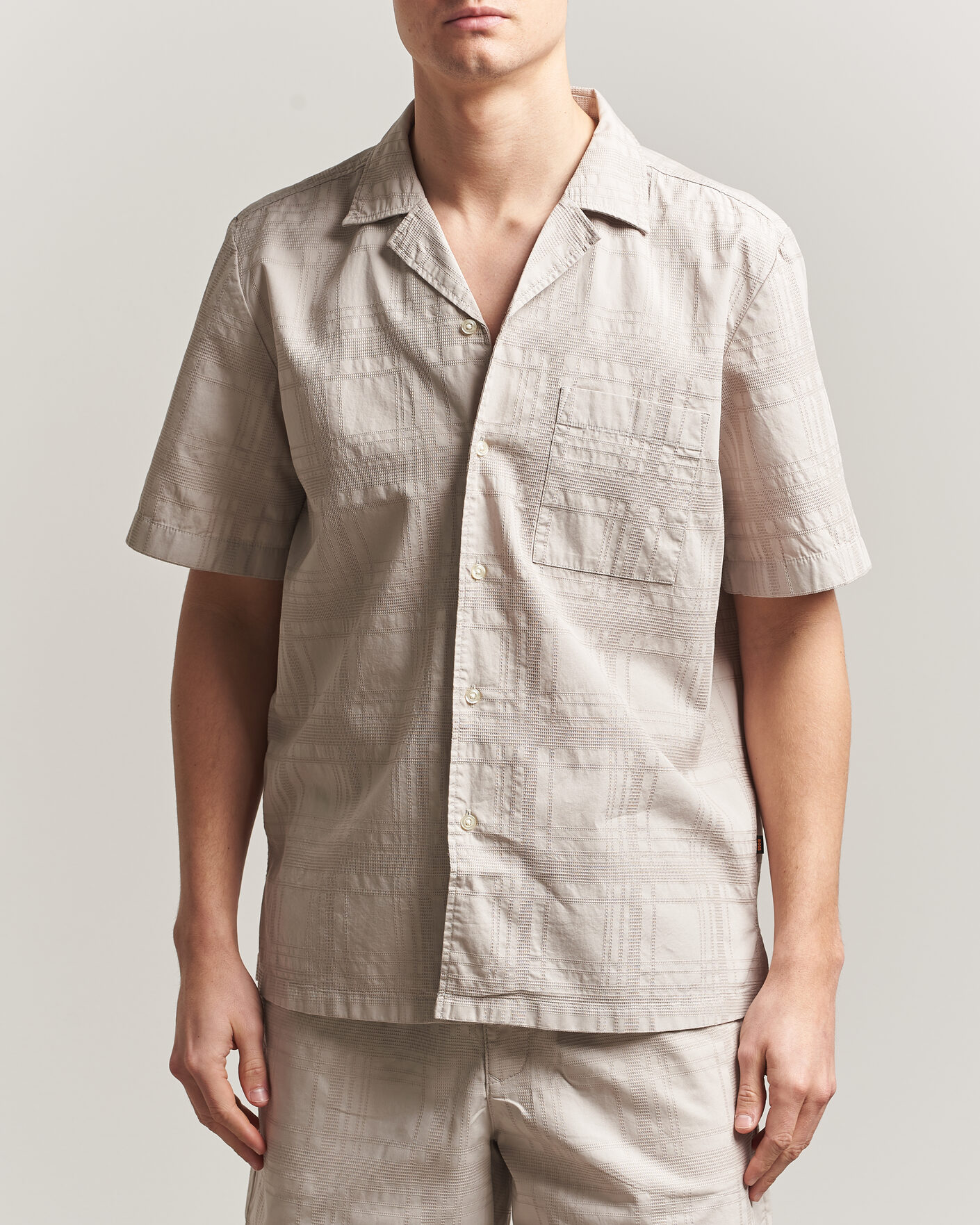 Herren | Hemden | BOSS ORANGE | Rayer Cotton Resort Shirt Beige
