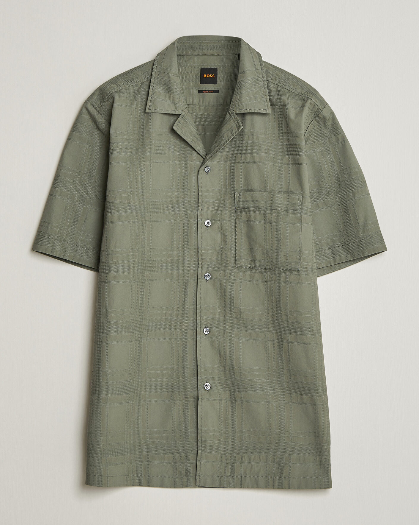 Herren | Hemden | BOSS ORANGE | Rayer Cotton Resort Shirt Open Grey