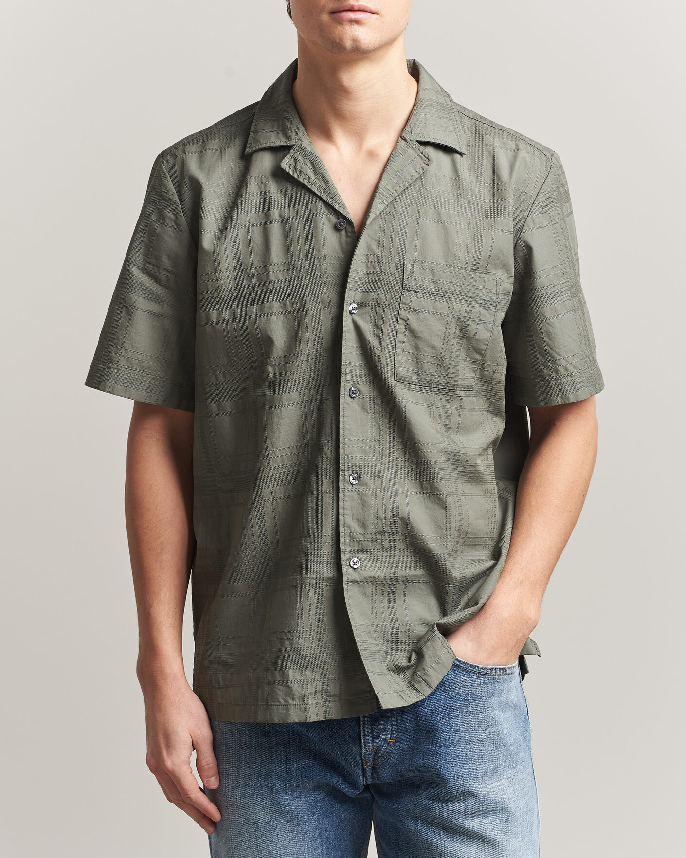 Herren | Hemden | BOSS ORANGE | Rayer Cotton Resort Shirt Open Grey