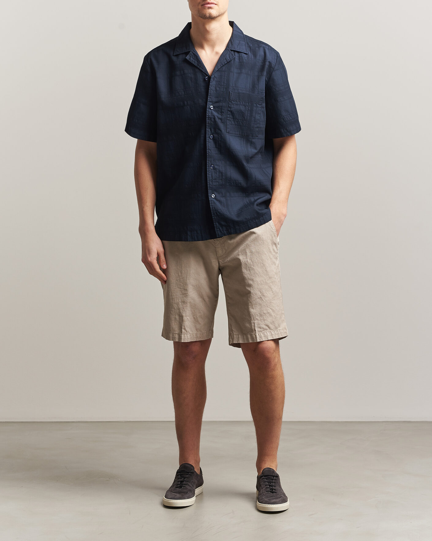 Herren | Hemden | BOSS ORANGE | Rayer Cotton Resort Shirt Dark Blue