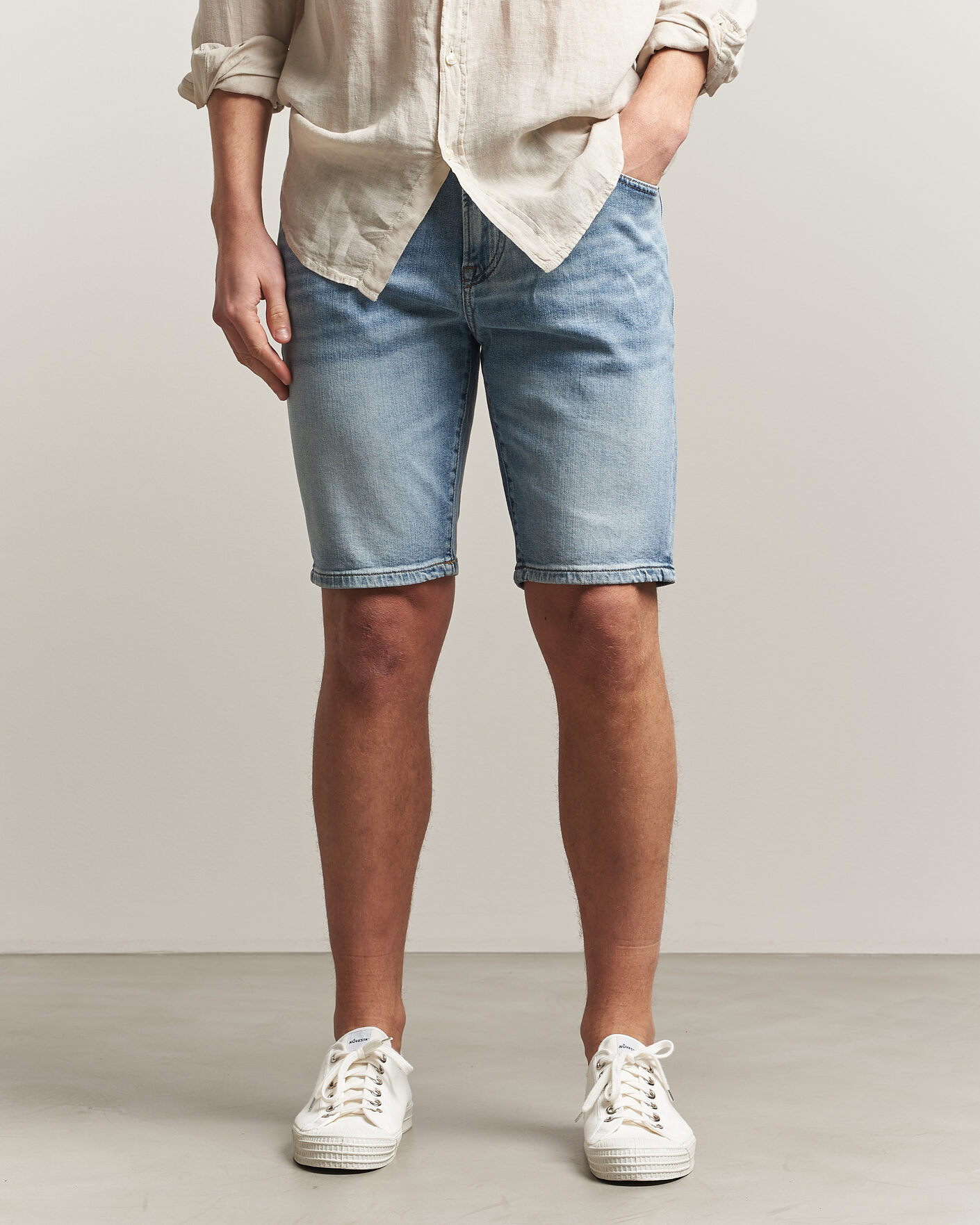 Herren | Shorts | BOSS ORANGE | Re.Maine Denim Shorts Light Blue