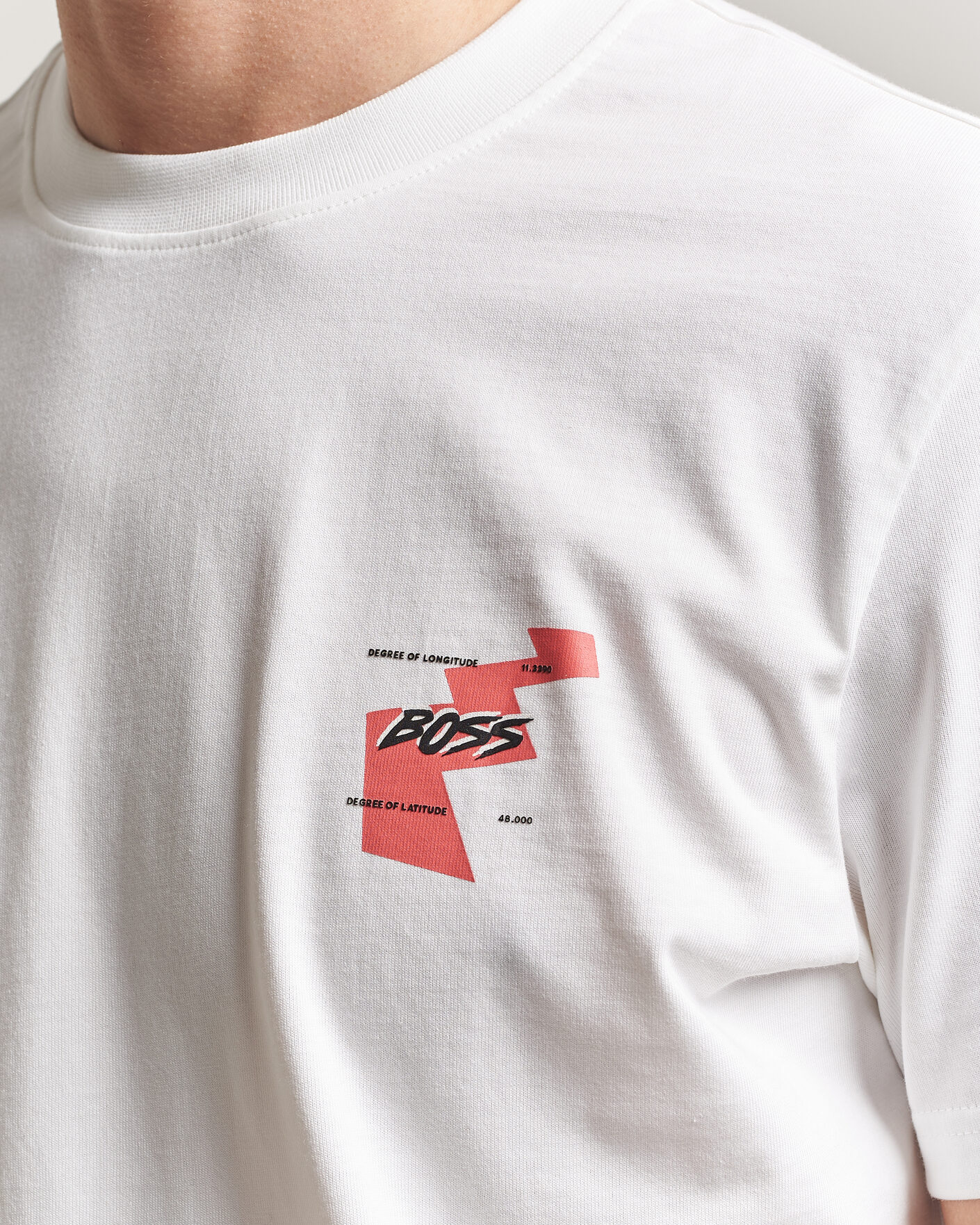 Herren | T-Shirts | BOSS ORANGE | Movement Printed Crew Neck T-Shirt Natural