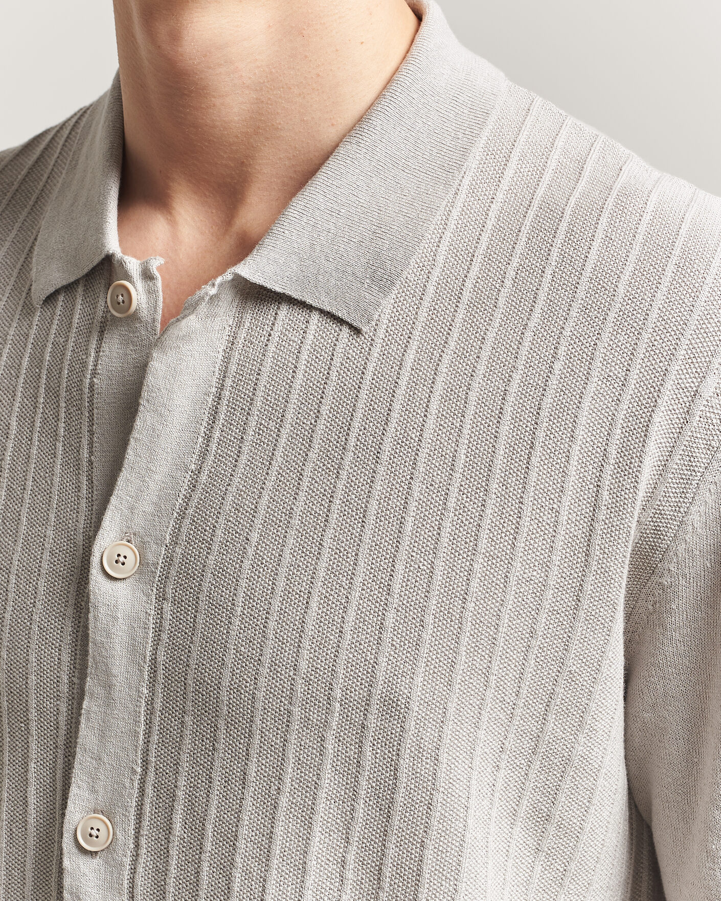 Herren | Hemden | BOSS ORANGE | Amicino Linen/Cotton Knitted Shirt Beige