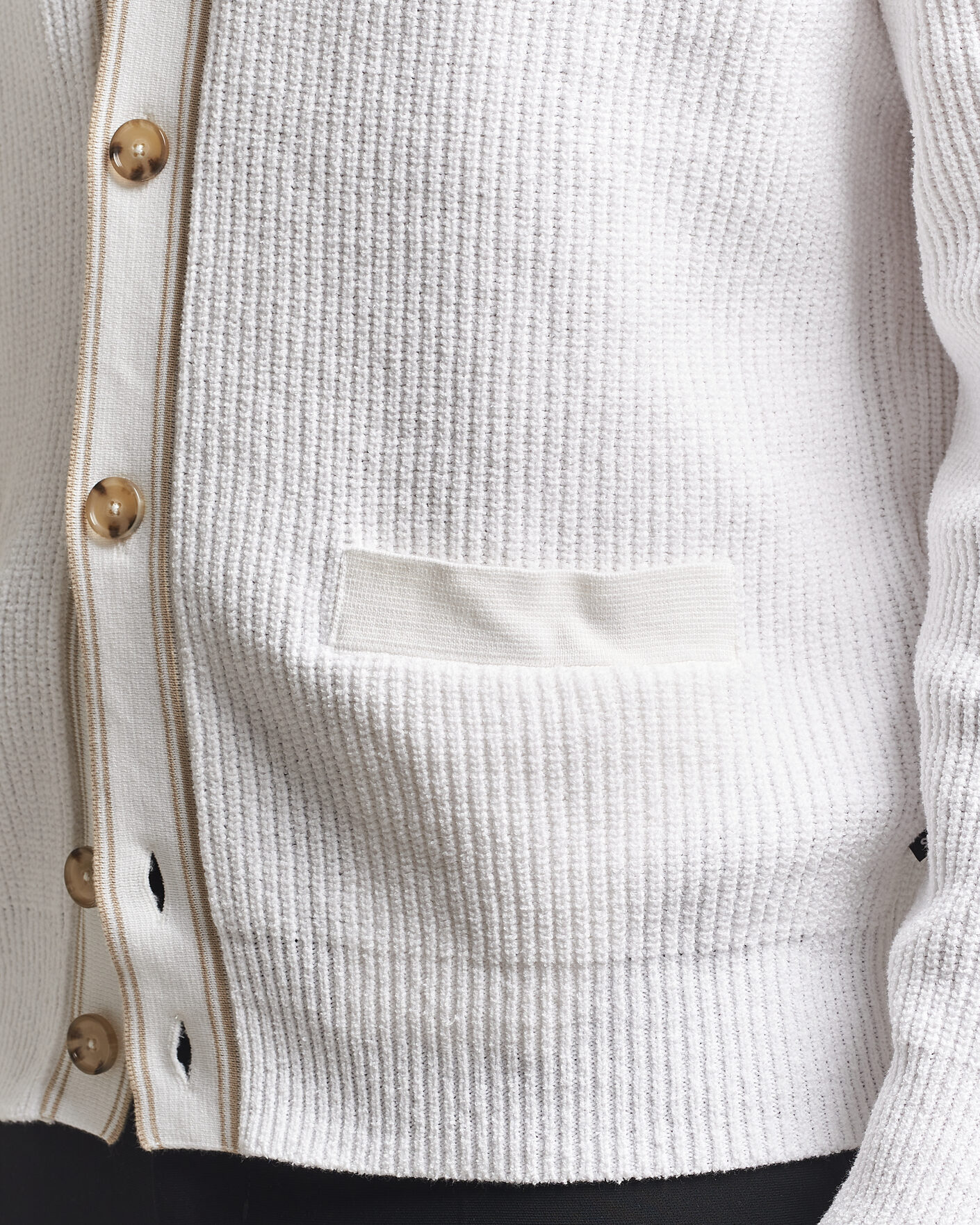 Herren | Pullover | BOSS BLACK | Napoli Knitted Cardigan White