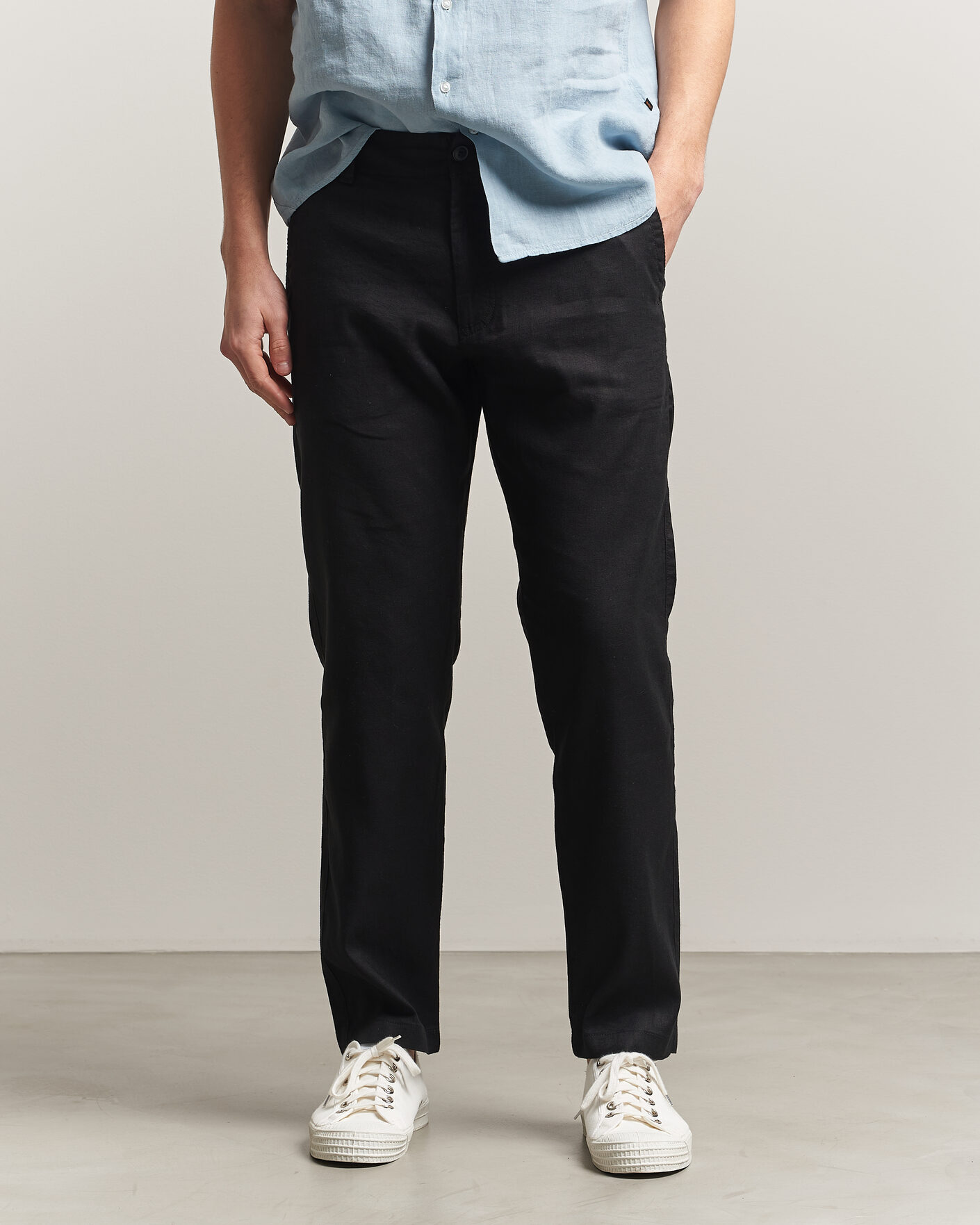 Herren | Hosen | BOSS ORANGE | Sanderson Linen Pants Black