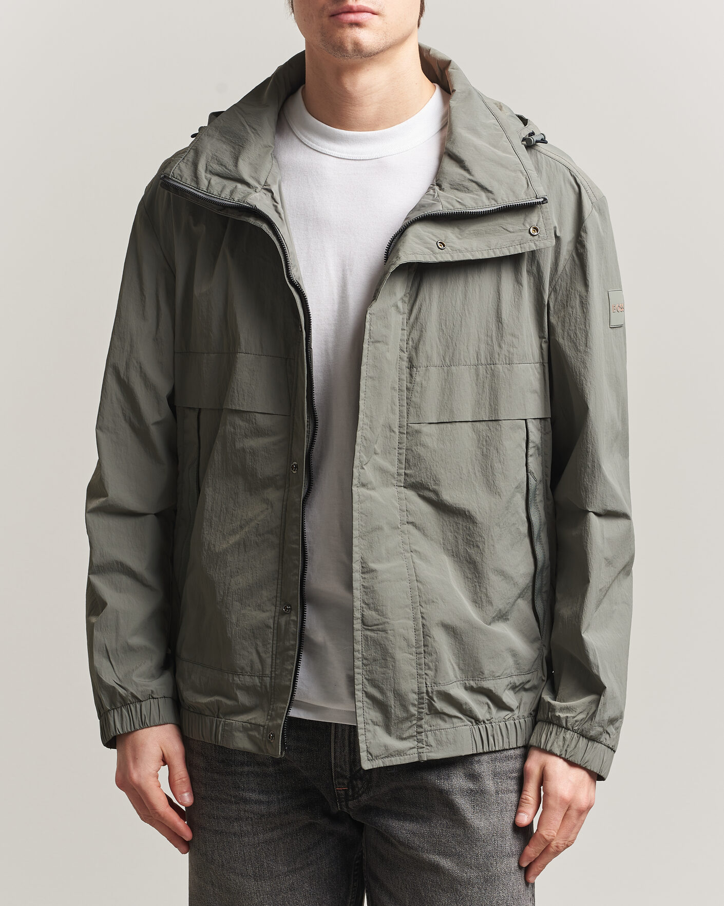 Herren | Jacken | BOSS ORANGE | Oberle Hooded Jacket Green