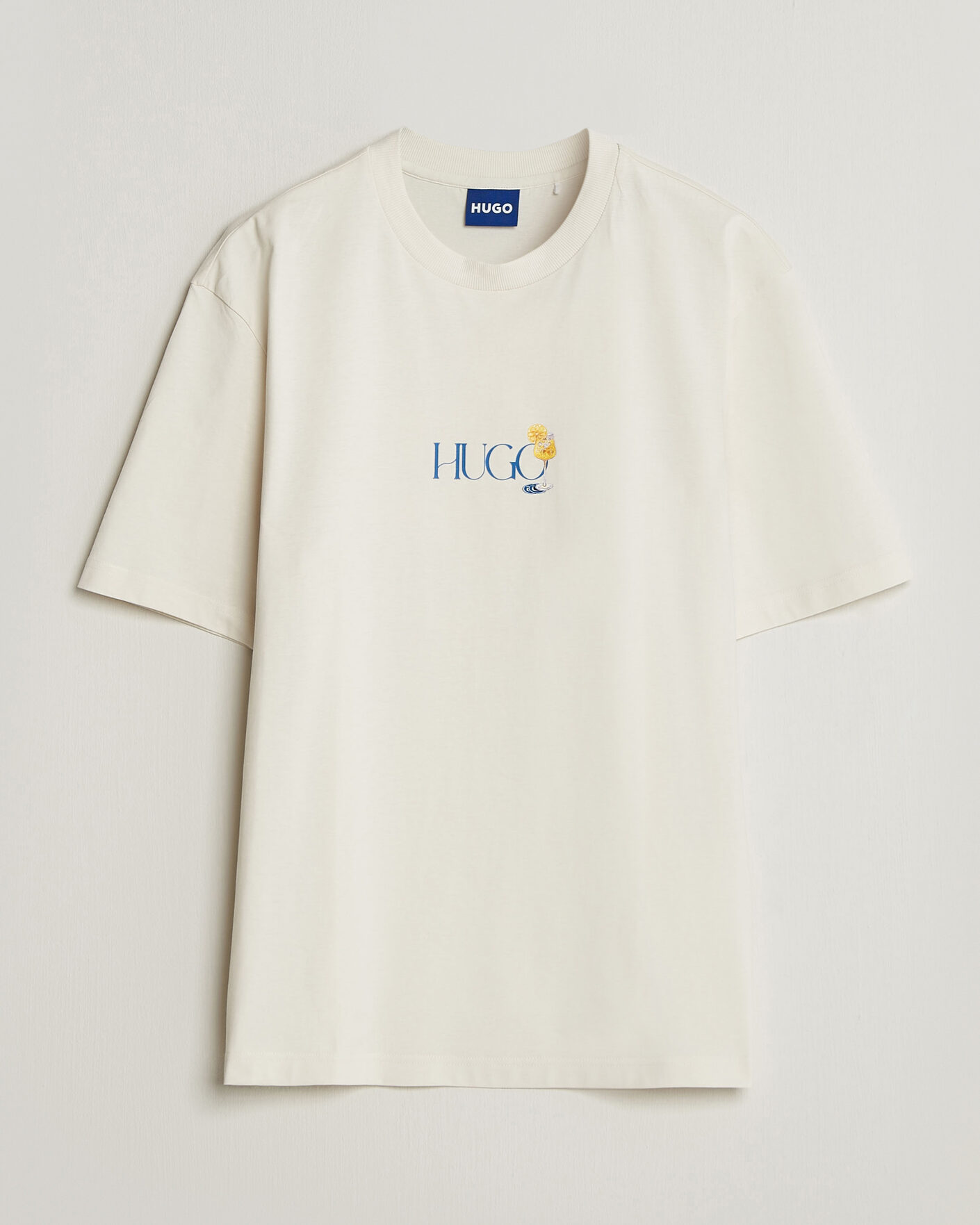 Herren | T-Shirts | HUGO | Nulaxo Printed Crew Neck T-Shirt Open White