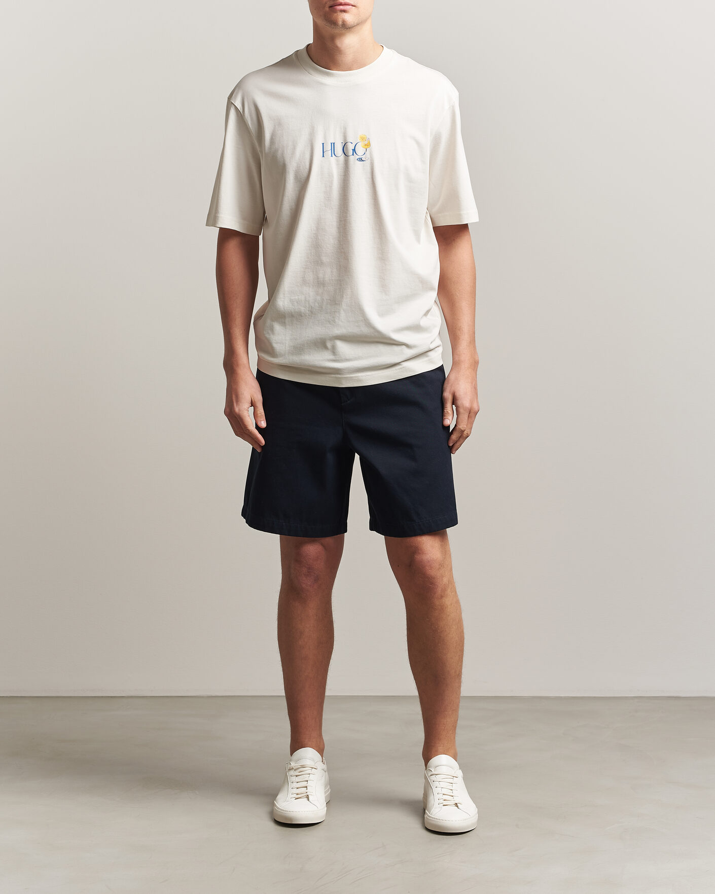 Herren | T-Shirts | HUGO | Nulaxo Printed Crew Neck T-Shirt Open White