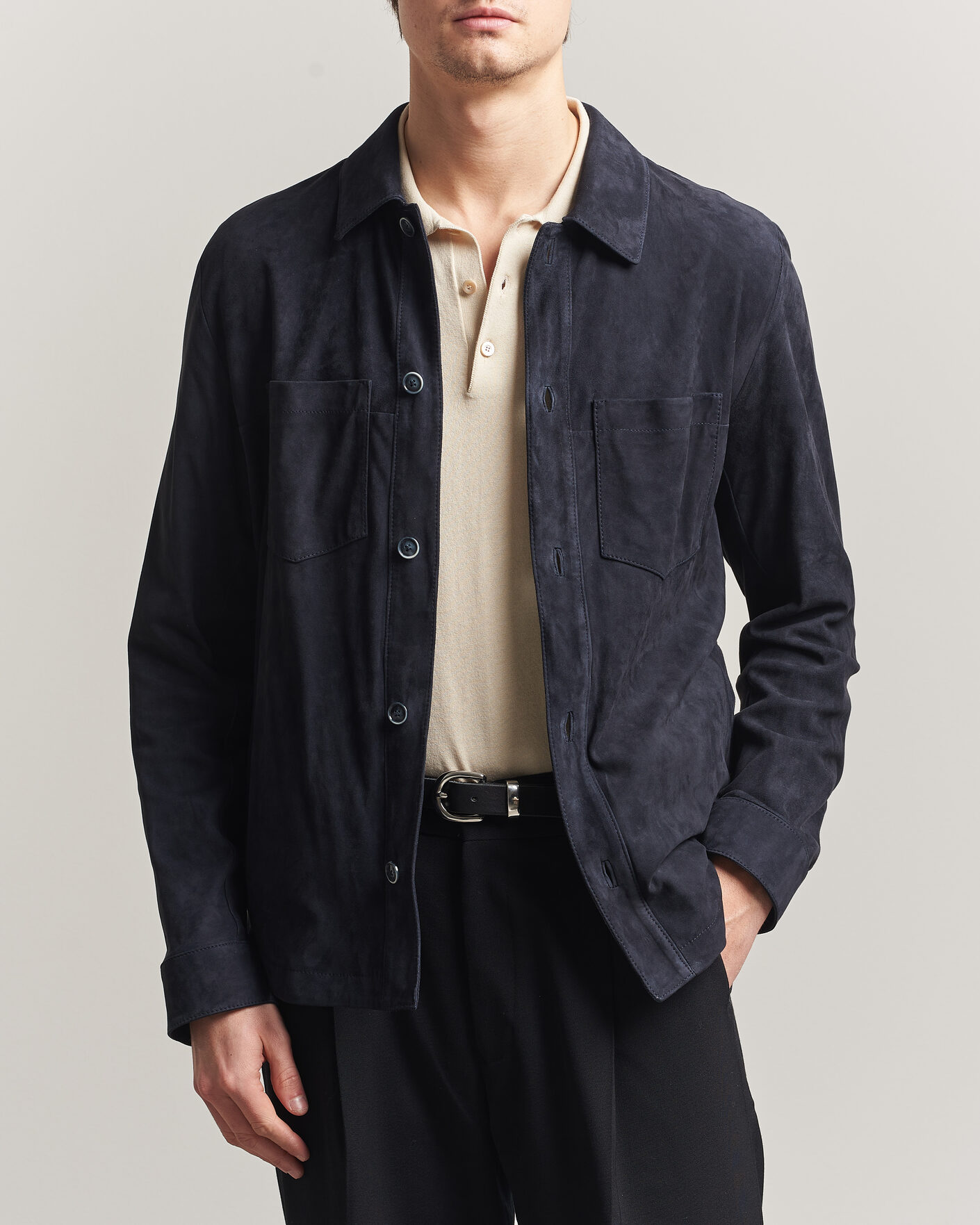 Herren | Jacken | BOSS CAMEL | Mando Suede Jacket Dark Blue