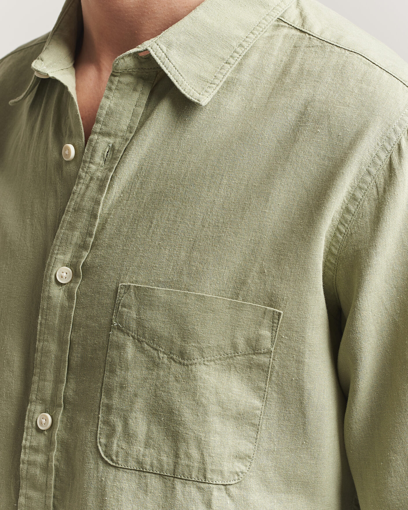Herren | Hemden | Dockers | Slim Linen/Cotton Shirt Tea