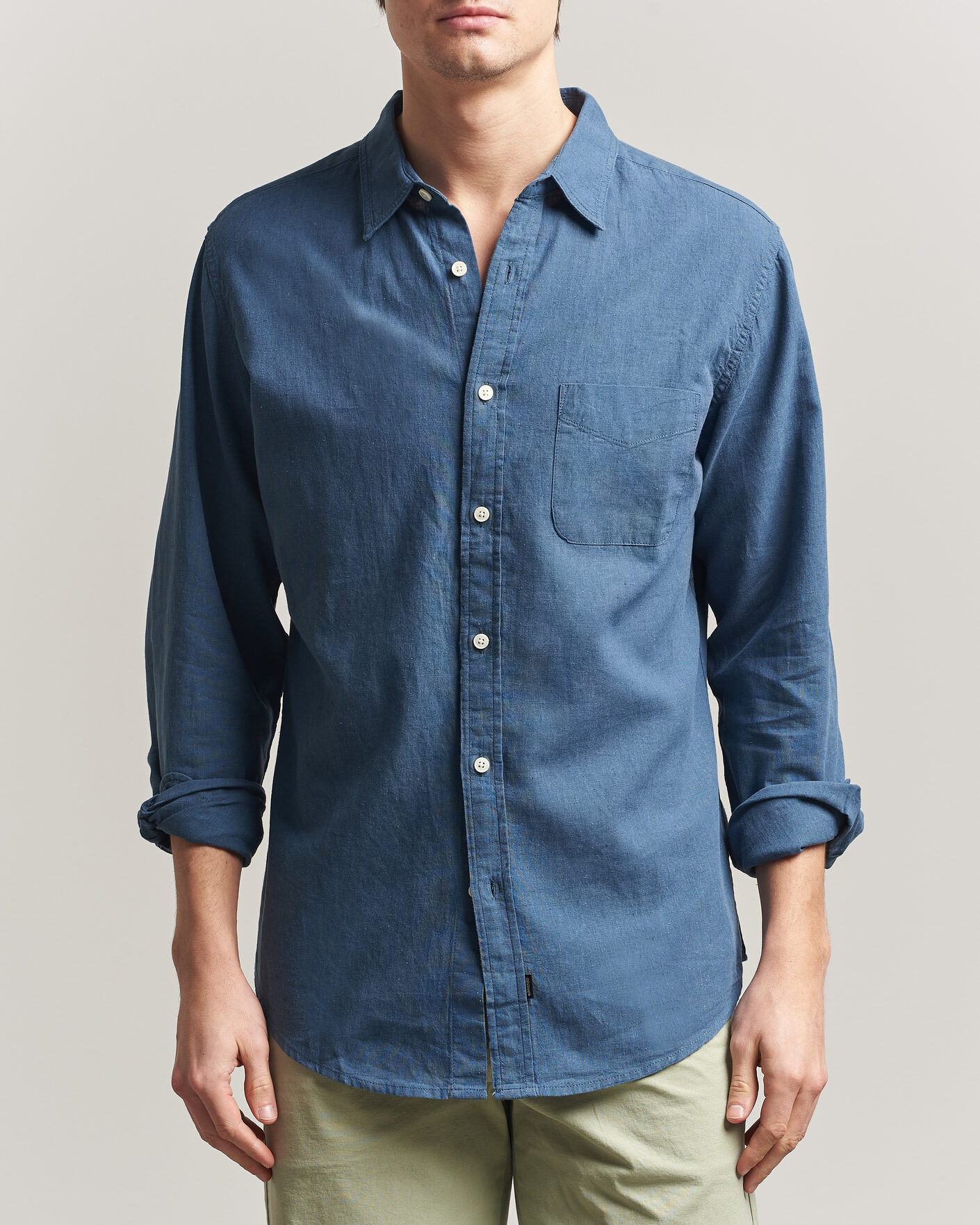 Herren | Hemden | Dockers | Slim Linen/Cotton Shirt Bering Sea