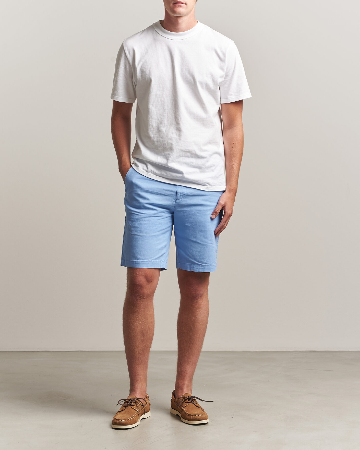 Herren | Shorts | Dockers | Slim Cotton/Linen Shorts Vista Blue