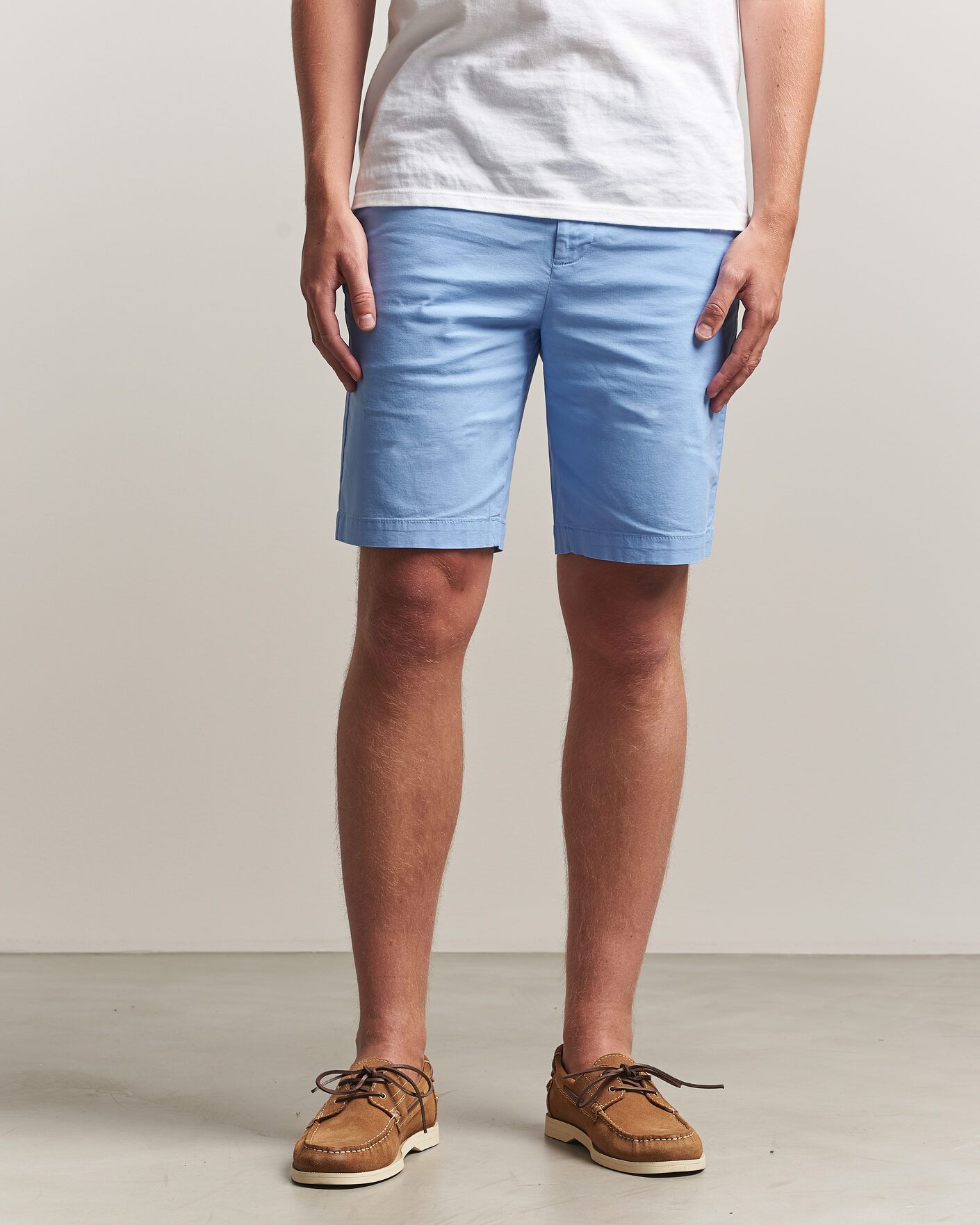 Herren | Shorts | Dockers | Slim Cotton/Linen Shorts Vista Blue