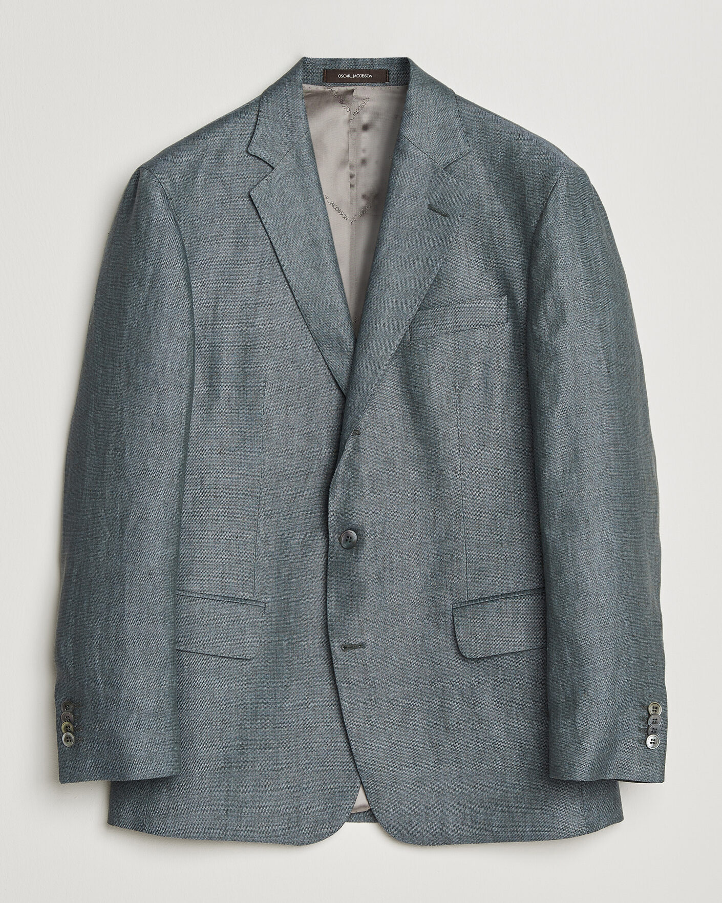 Herren | Sakkos | Oscar Jacobson | Robert Linen Blazer Olive