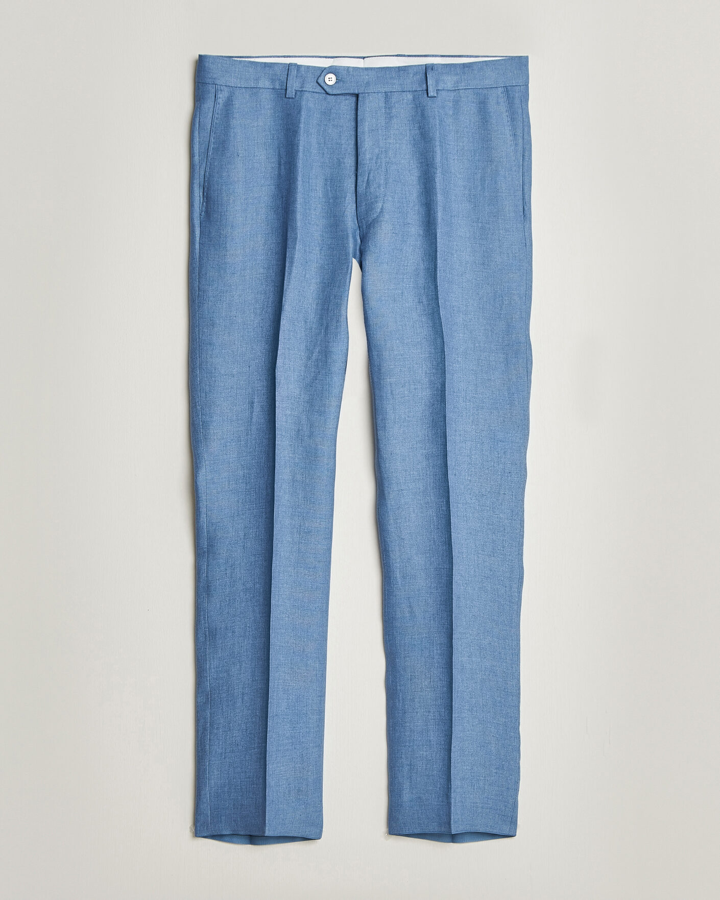 Herren | Hosen | Oscar Jacobson | Dandy Linen Trousers Light Blue