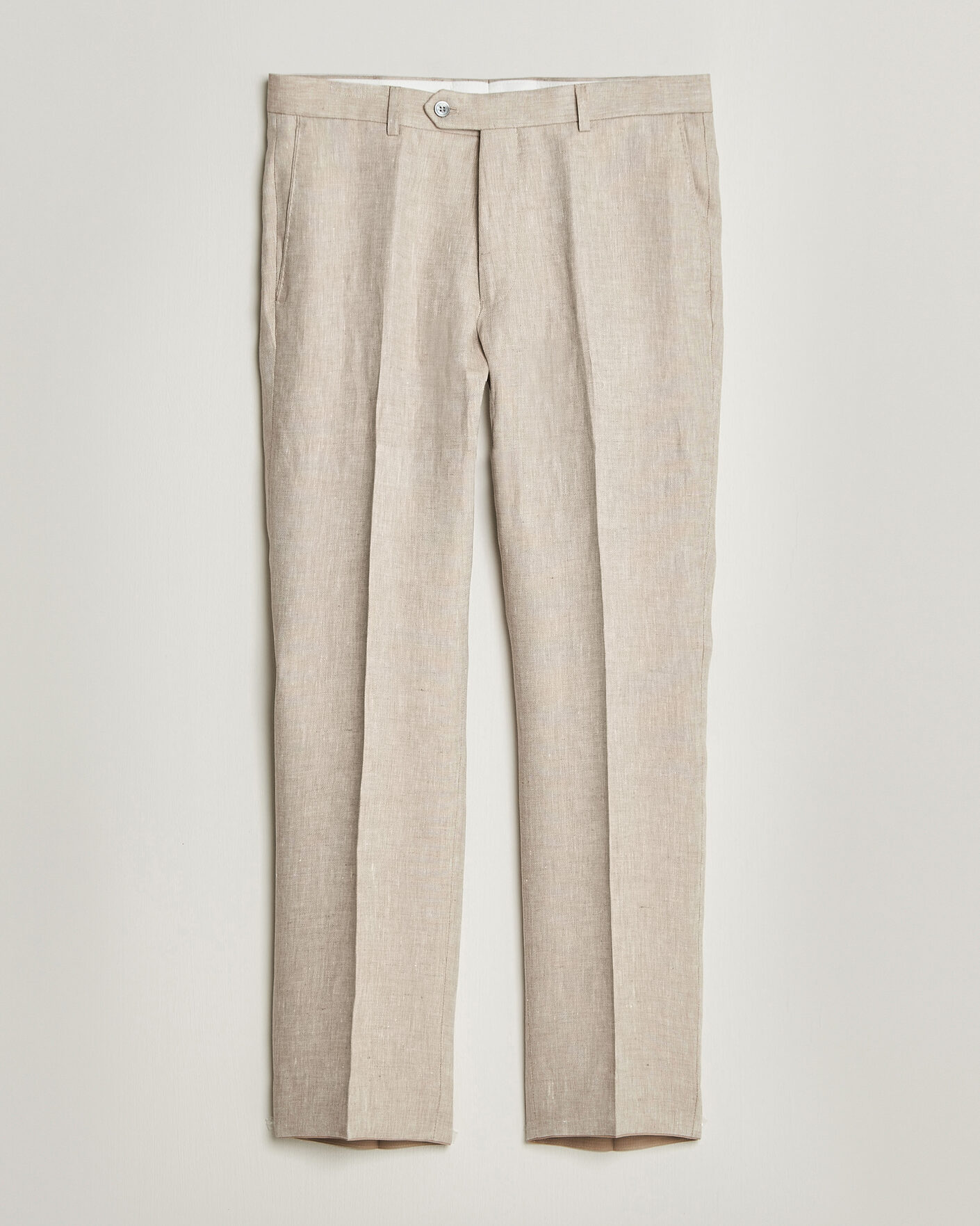 Herren | Hosen | Oscar Jacobson | Dandy Linen Trousers Beige