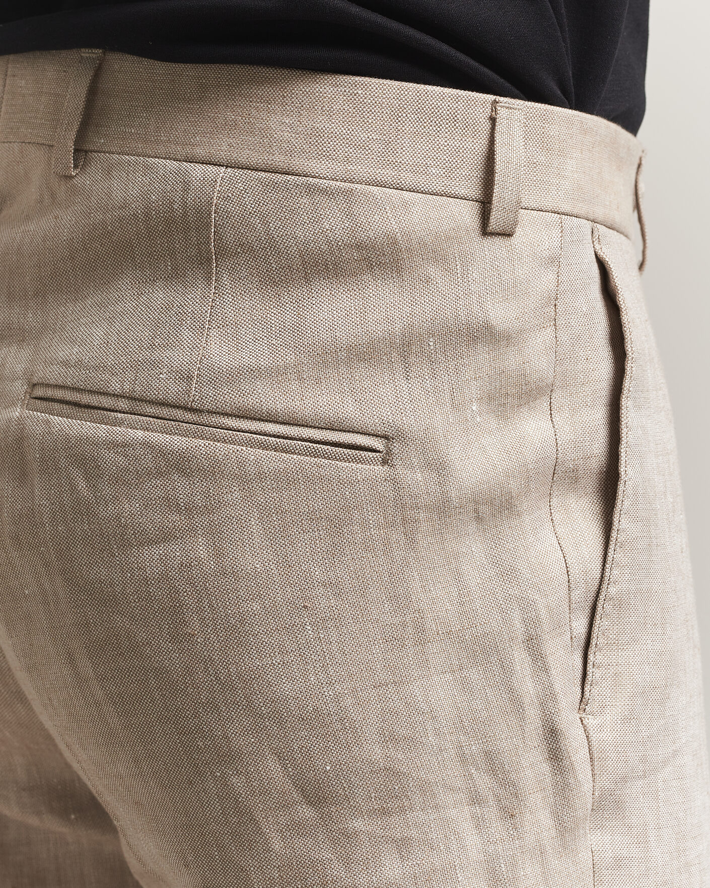 Herren | Hosen | Oscar Jacobson | Dandy Linen Trousers Beige