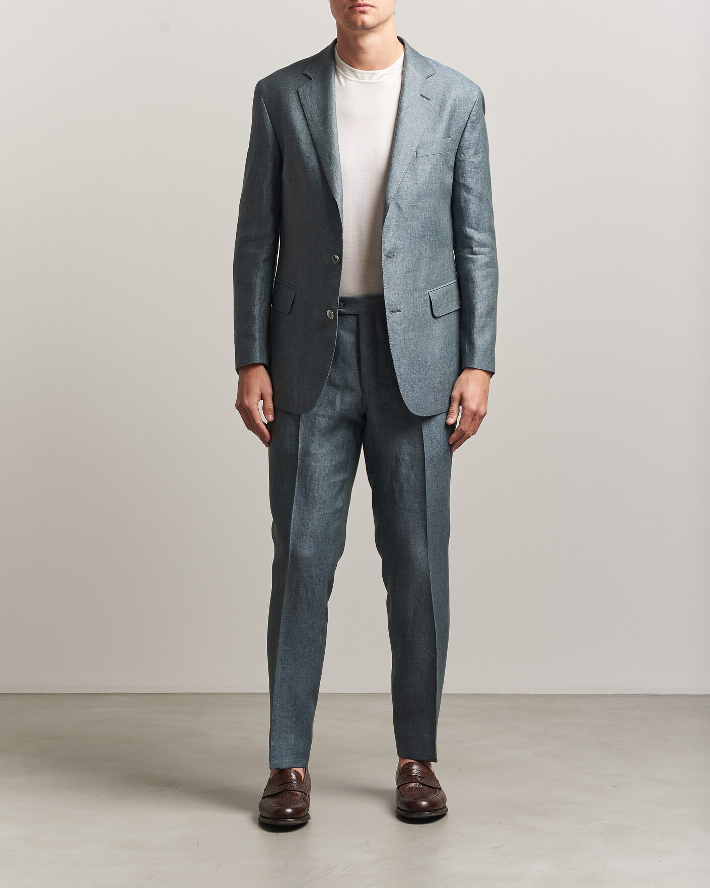 Herren | Hosen | Oscar Jacobson | Dandy Linen Trousers Green