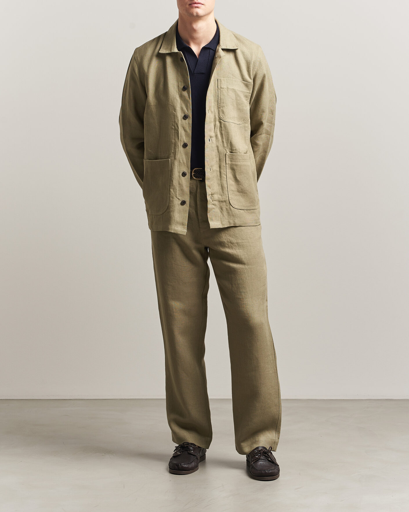 Herren | Hosen | Peregrine | Windsor Linen Trousers Sage