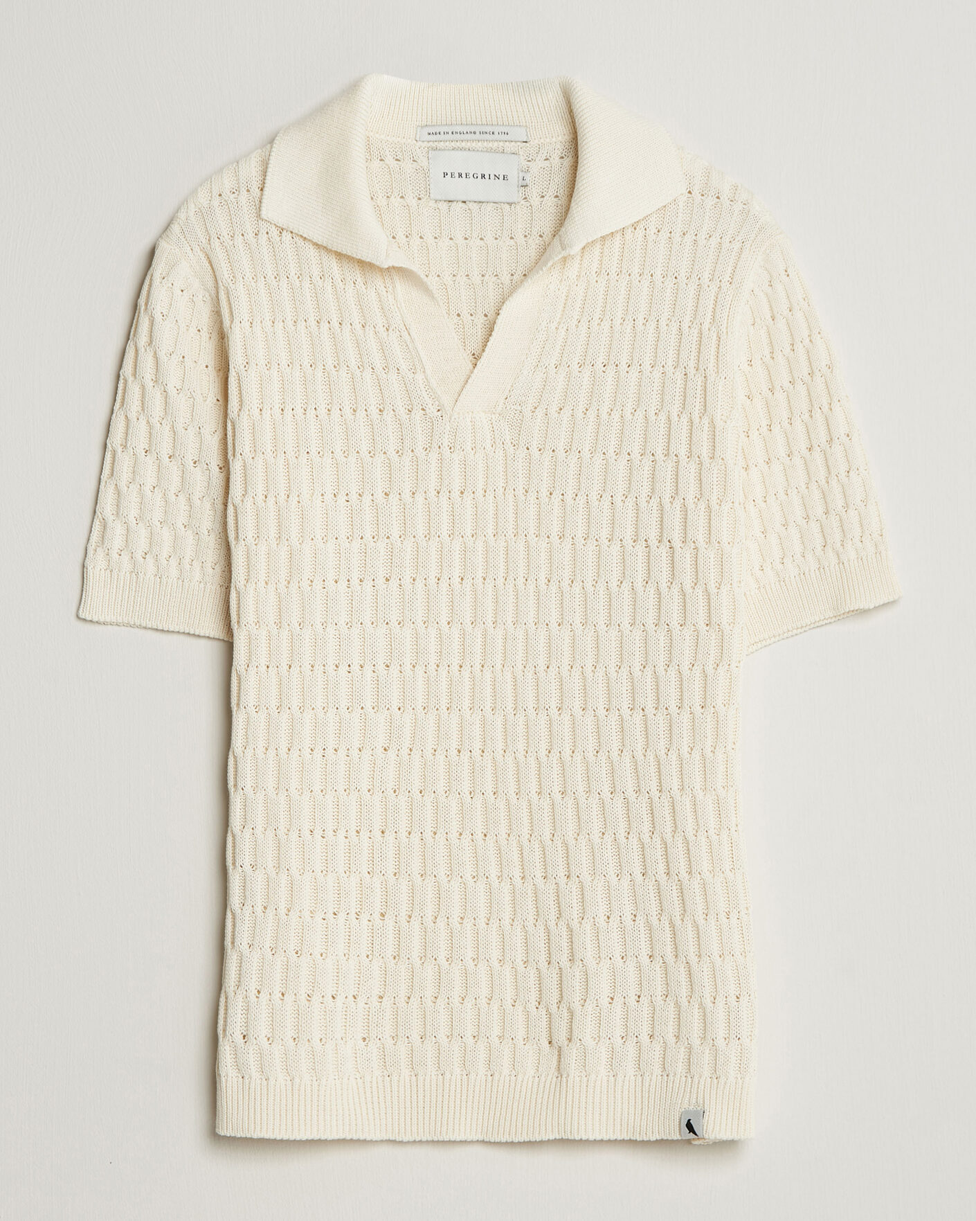 Herren | Poloshirts | Peregrine | Cove Knitted Cotton Polo Shirt White