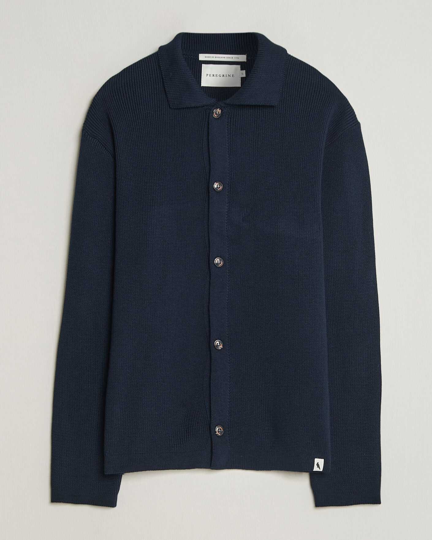 Herren | Pullover | Peregrine | River Knitted Cotton Schacket Navy