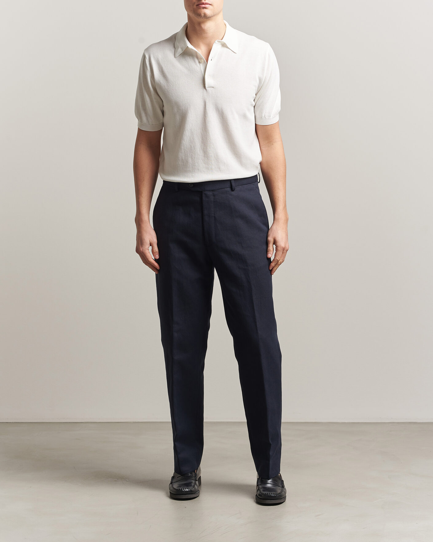 Herren | Poloshirts | Morgano | Knitted Cotton Crepe Polo Latte