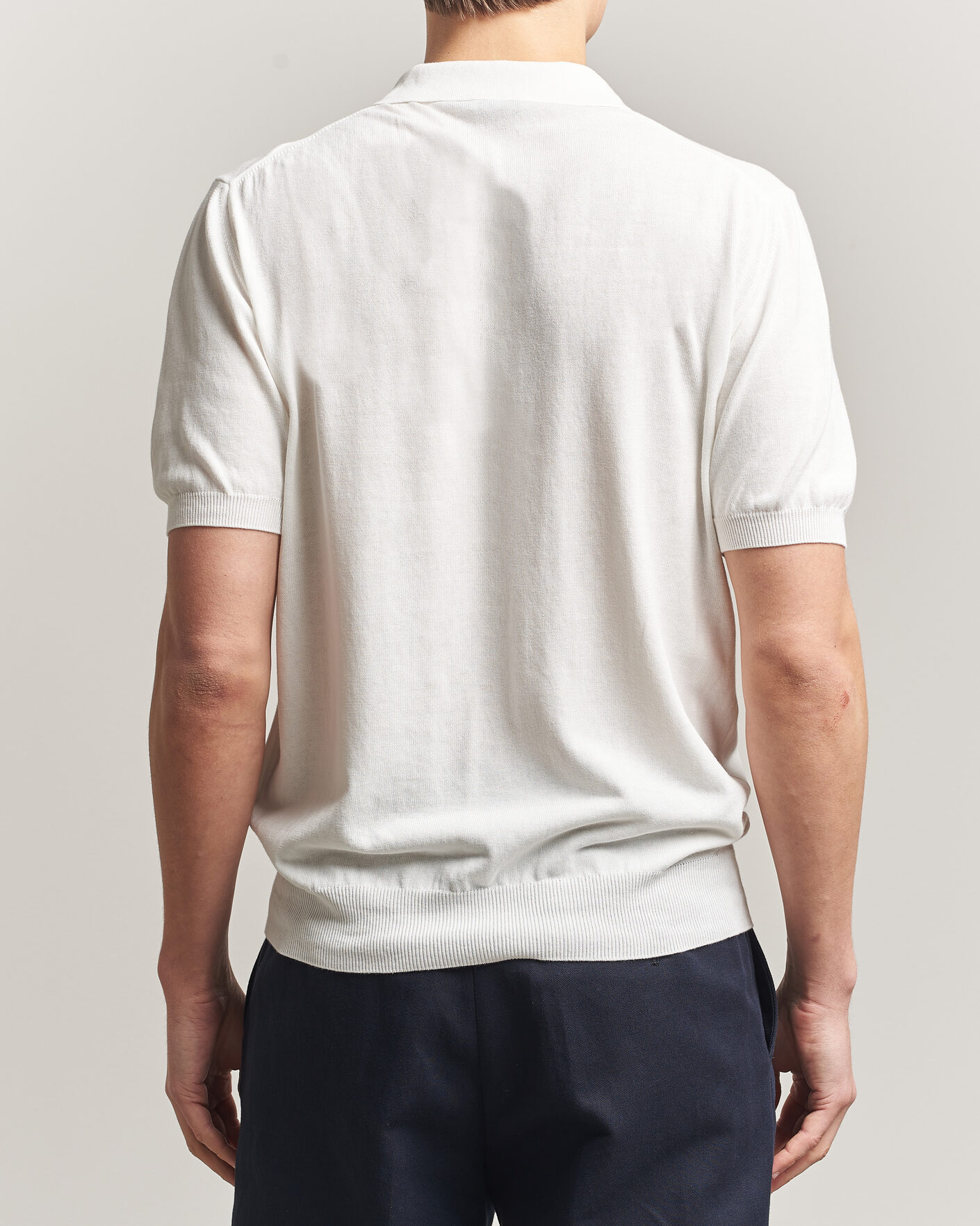 Herren | Poloshirts | Morgano | Knitted Cotton Crepe Polo Latte