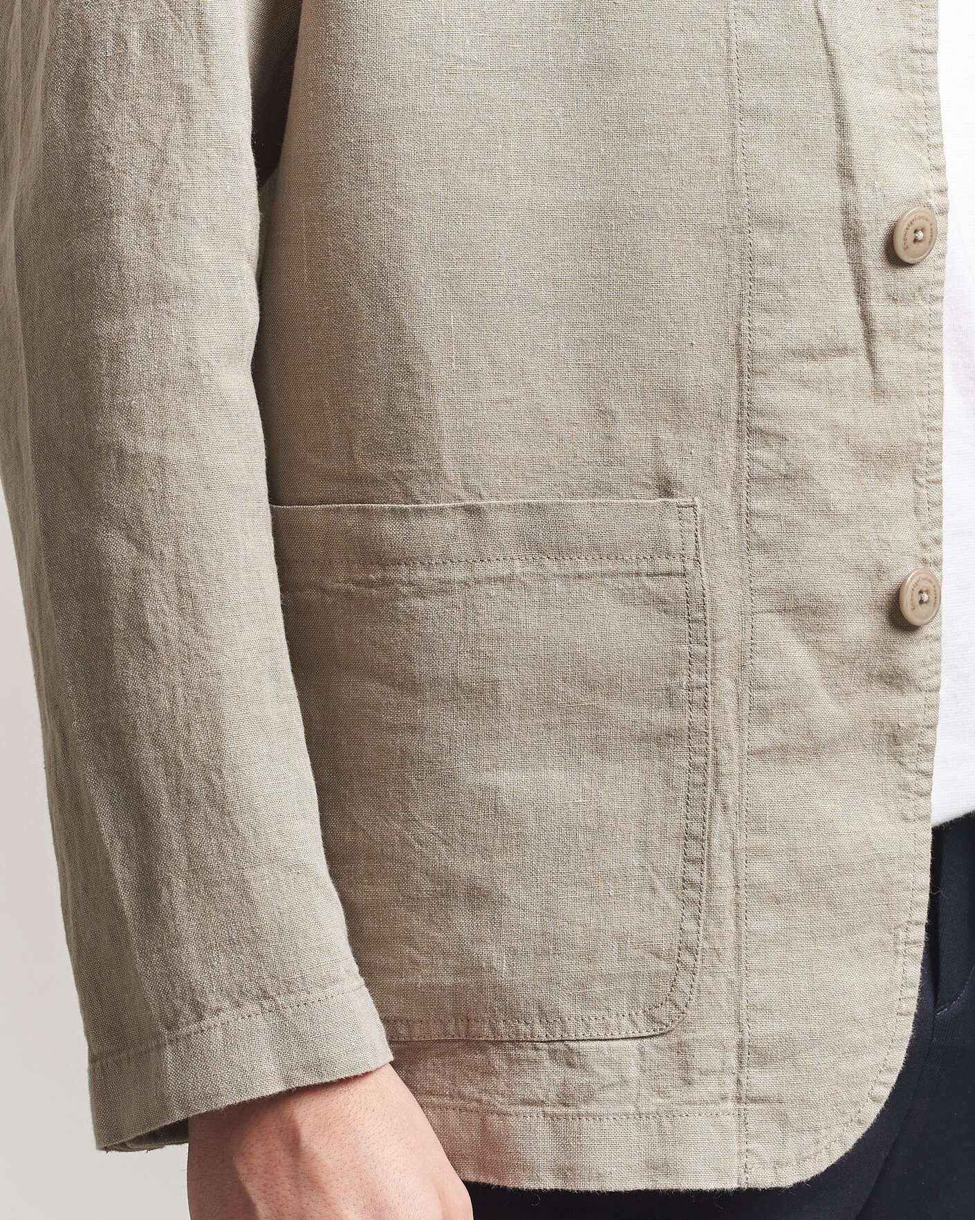Herren | Sakkos | KnowledgeCotton Apparel | Linen Blazer Twill