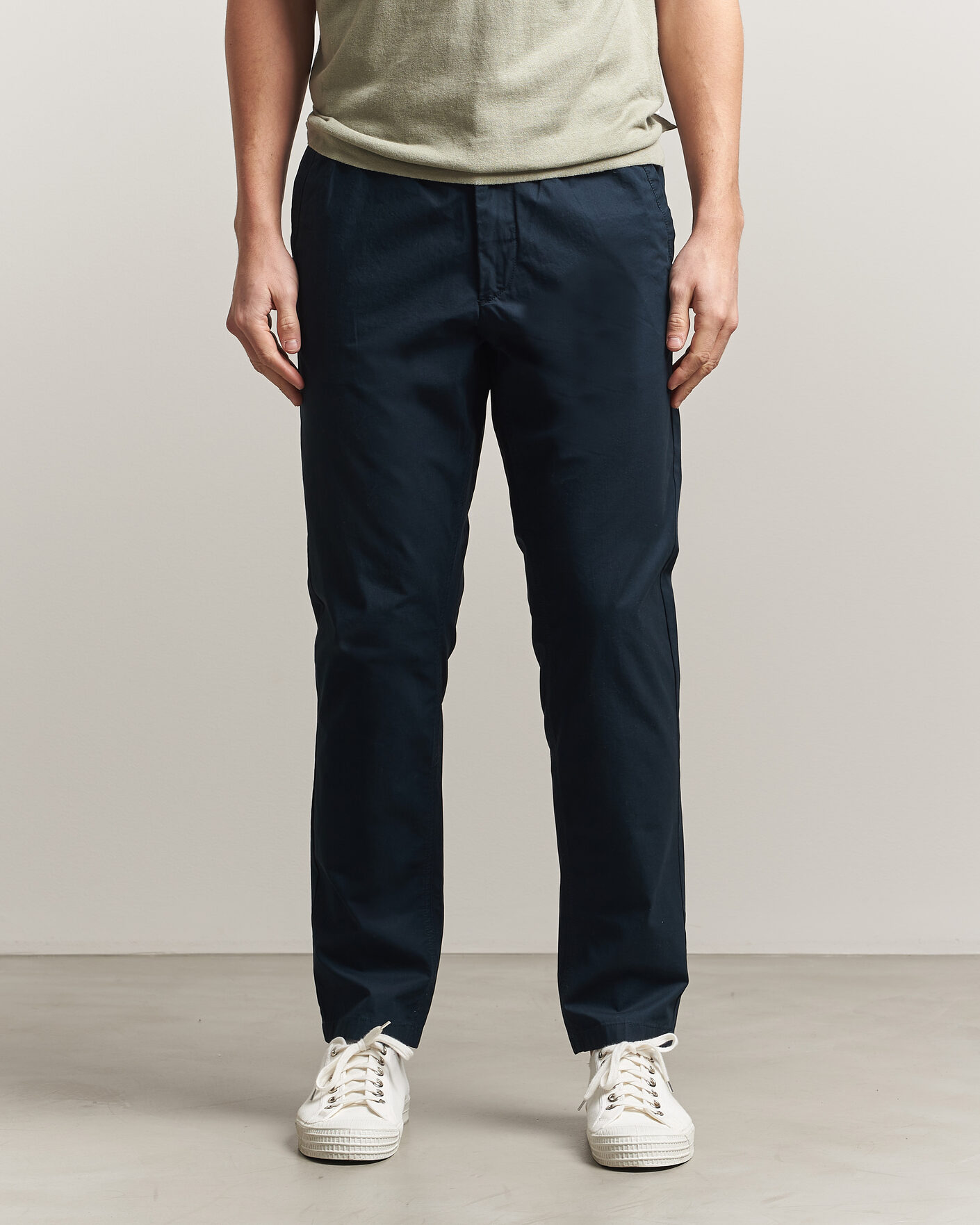 Herren | Hosen | KnowledgeCotton Apparel | Tim Tapered Cotton Stretch Pants Total Eclipse