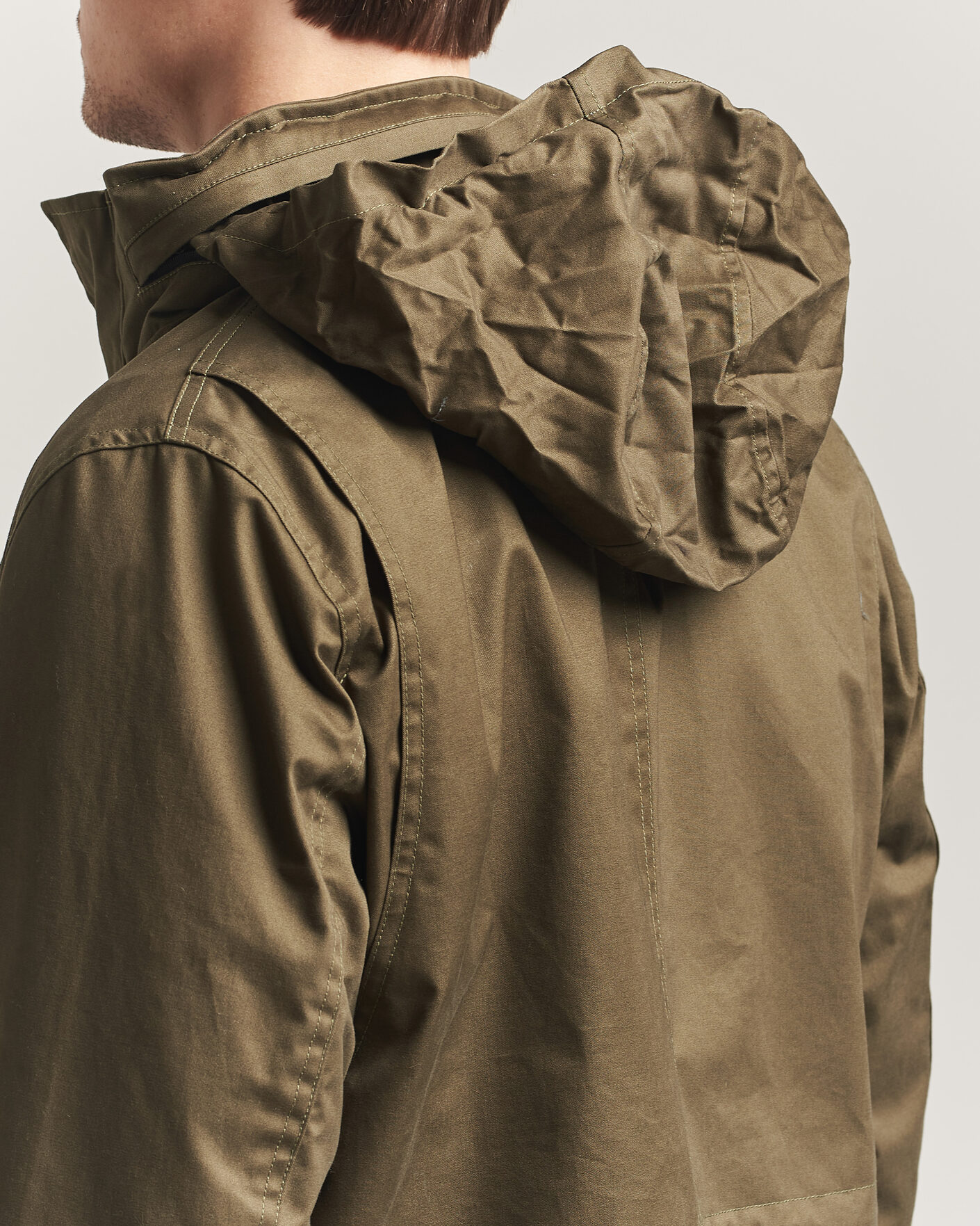 Herren | Jacken | Oscar Jacobson | M65 Coated Cotton Field Jacket Olive