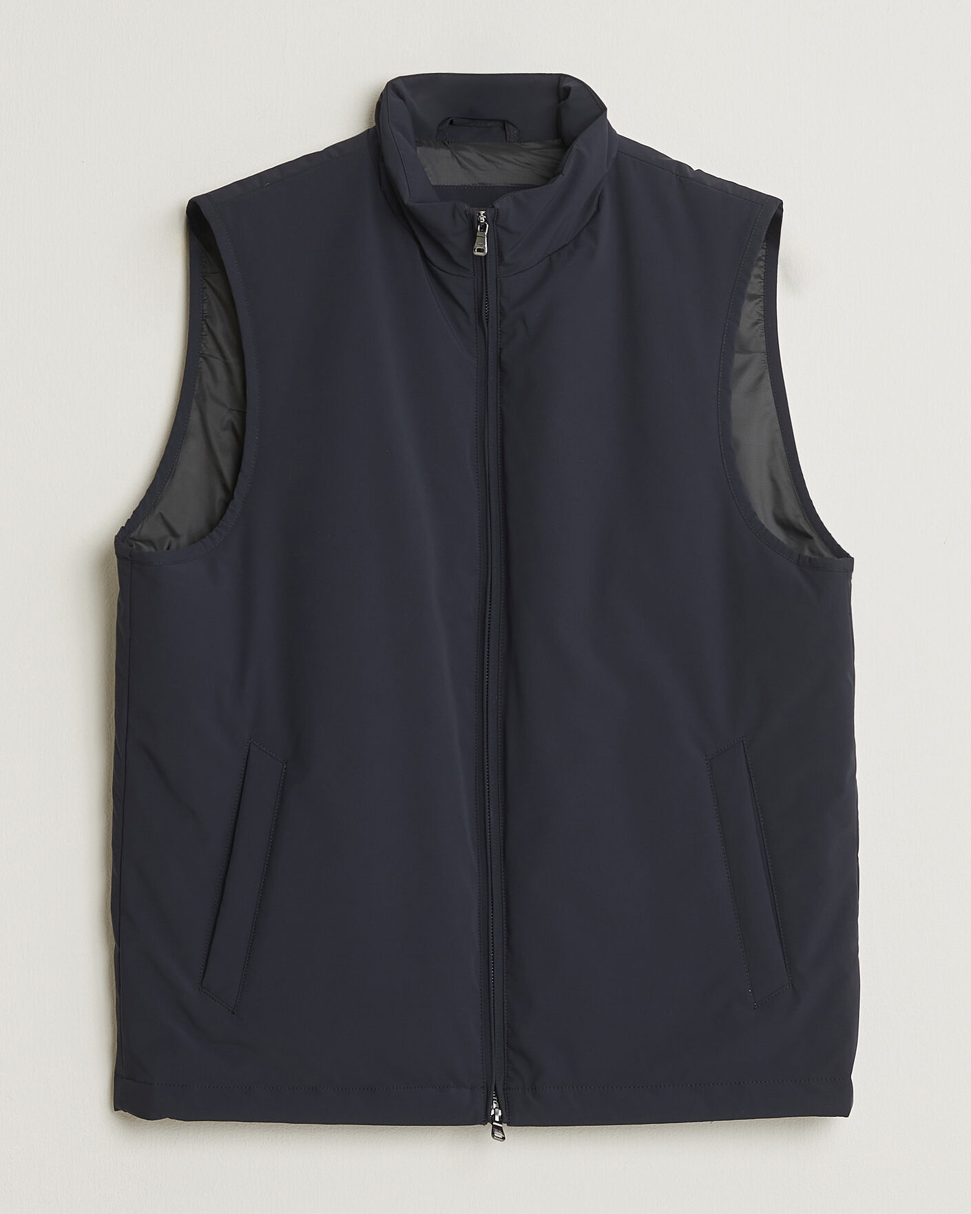 Herren | Westen | Oscar Jacobson | Light Zipped Waistcoat Navy