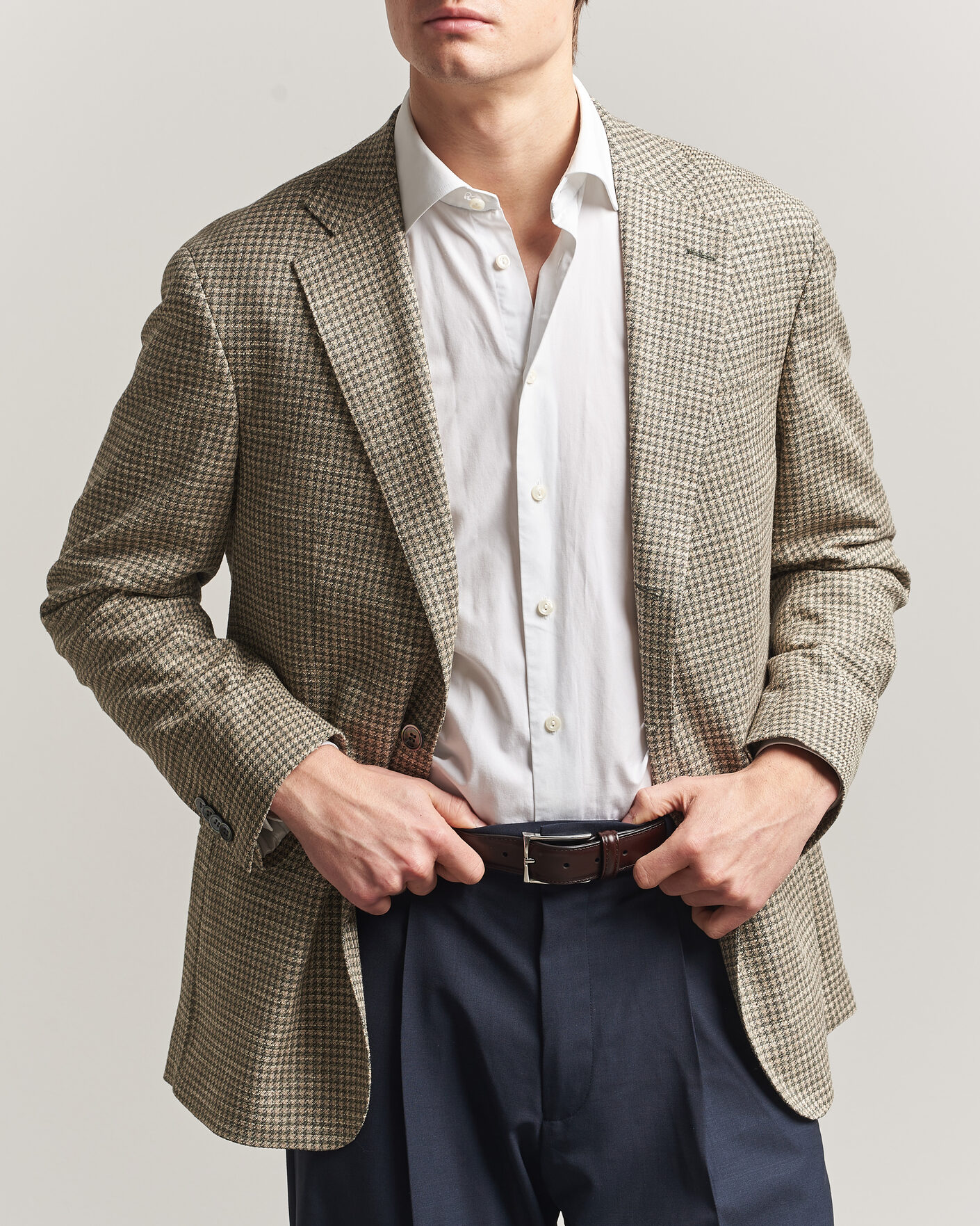 Herren | Sakkos | Oscar Jacobson | Robert Wool/Silk/Cotton Blazer Green