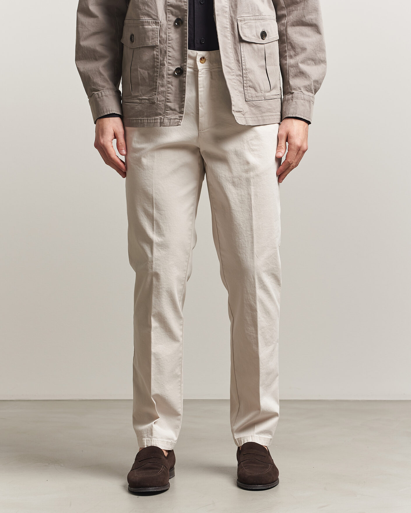 Herren | Hosen | Oscar Jacobson | Danik Cotton Trousers White