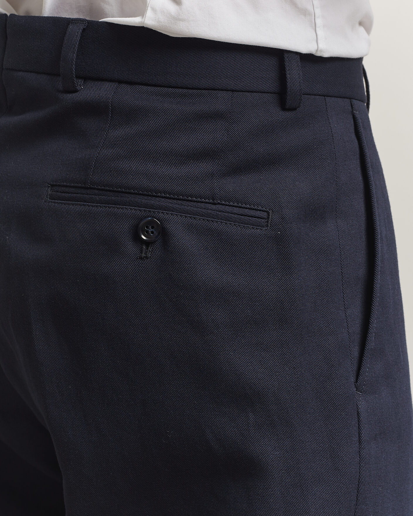 Herren | Hosen | Oscar Jacobson | Del Cotton/Linen Trousers Navy