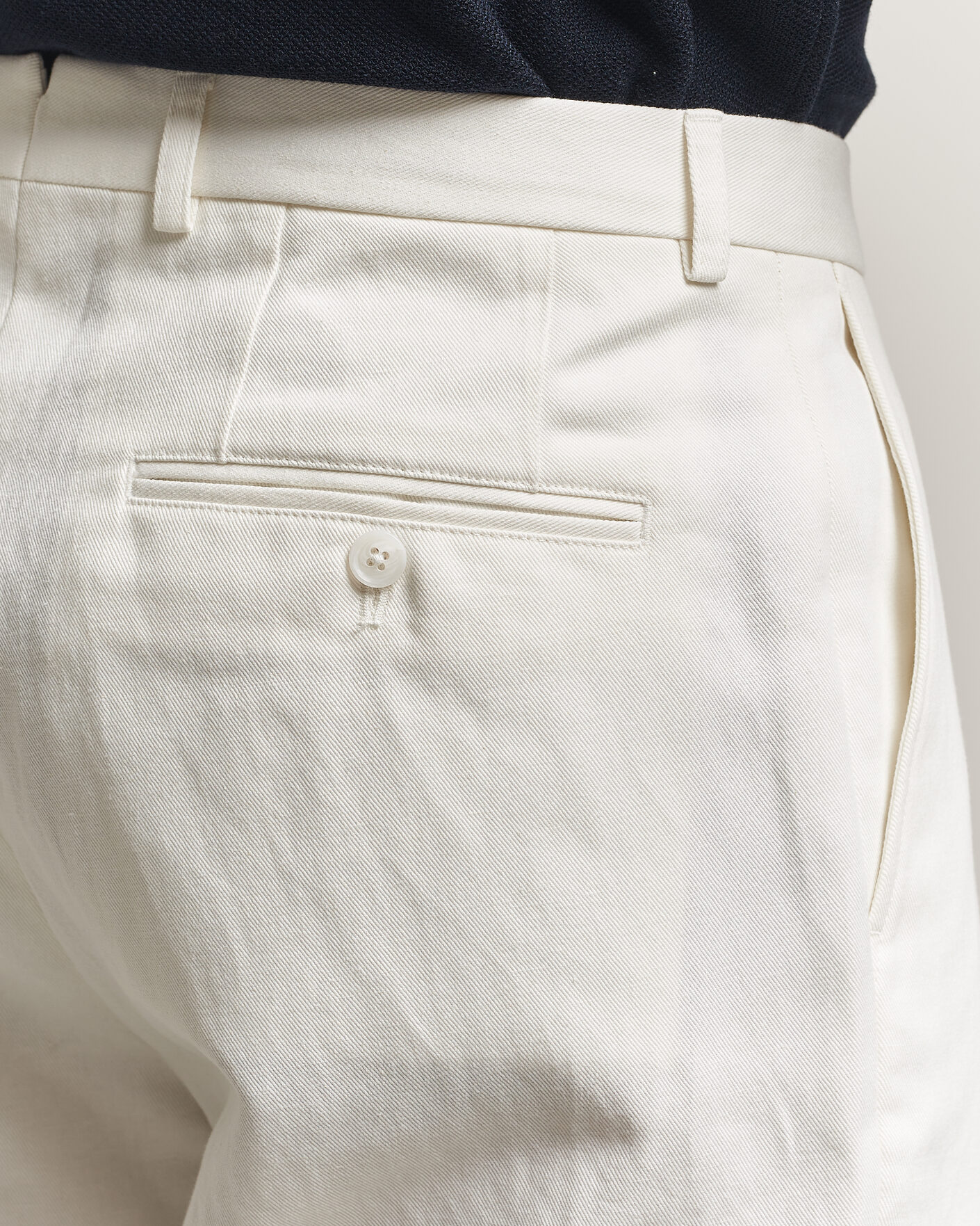 Herren | Hosen | Oscar Jacobson | Del Cotton/Linen Trousers White