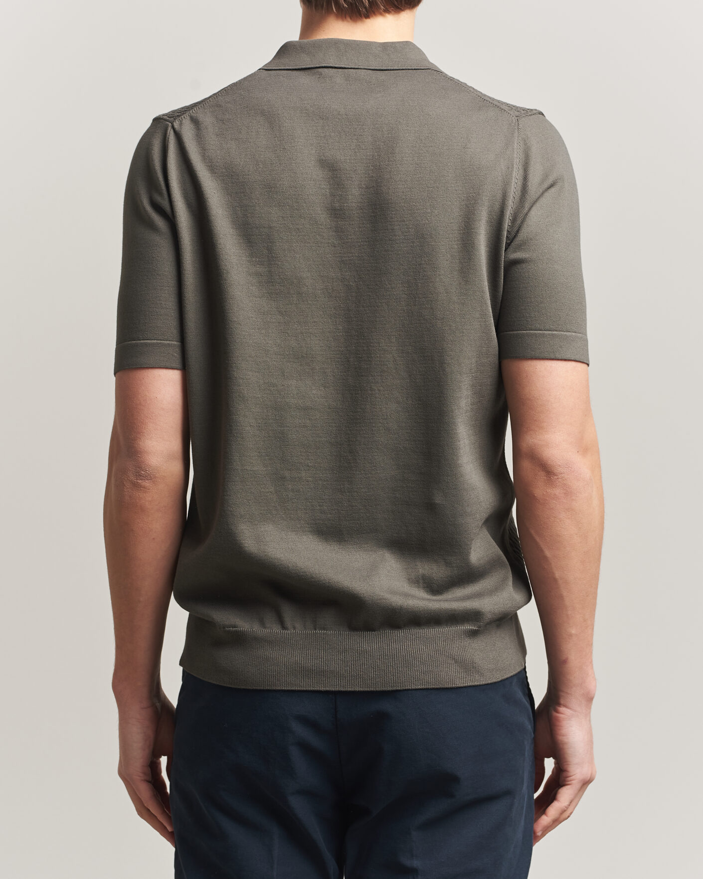 Herren | Poloshirts | Oscar Jacobson | Alf Structured Cotton Polo Green